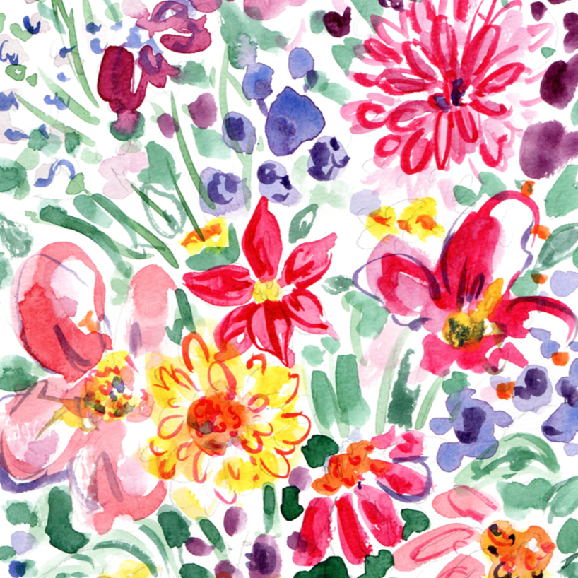 SUMMER FLORALS IN WATERCOLOUR