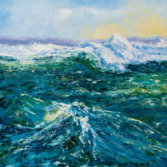 WINTER SEASCAPE IN OILS