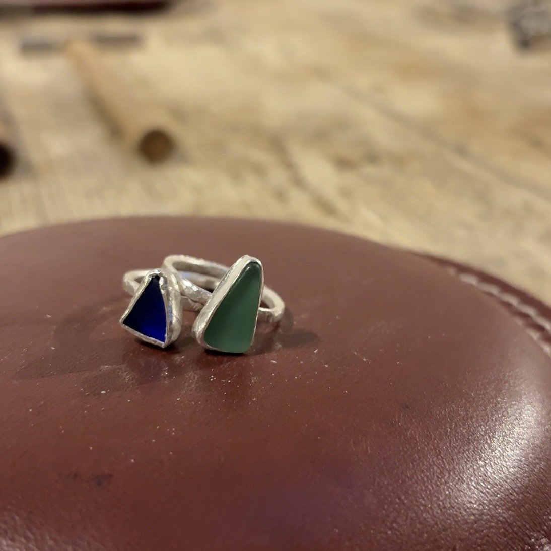 SEA GLASS & POTTERY SILVER JEWELLERY