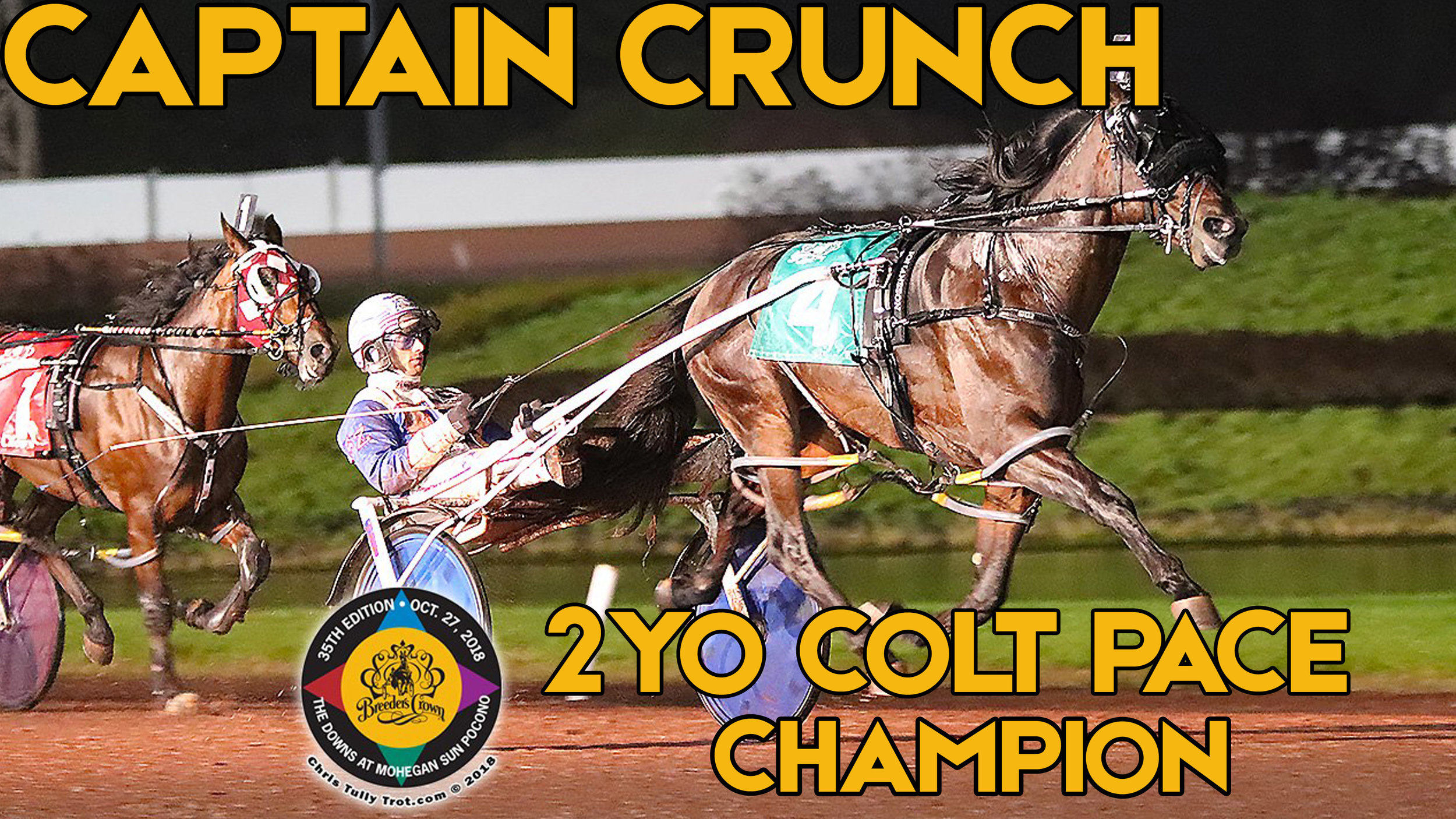  Captain Crunch Cruises To Commanding Win In Breeders Crown Two-Year-Old Colt Pace Final