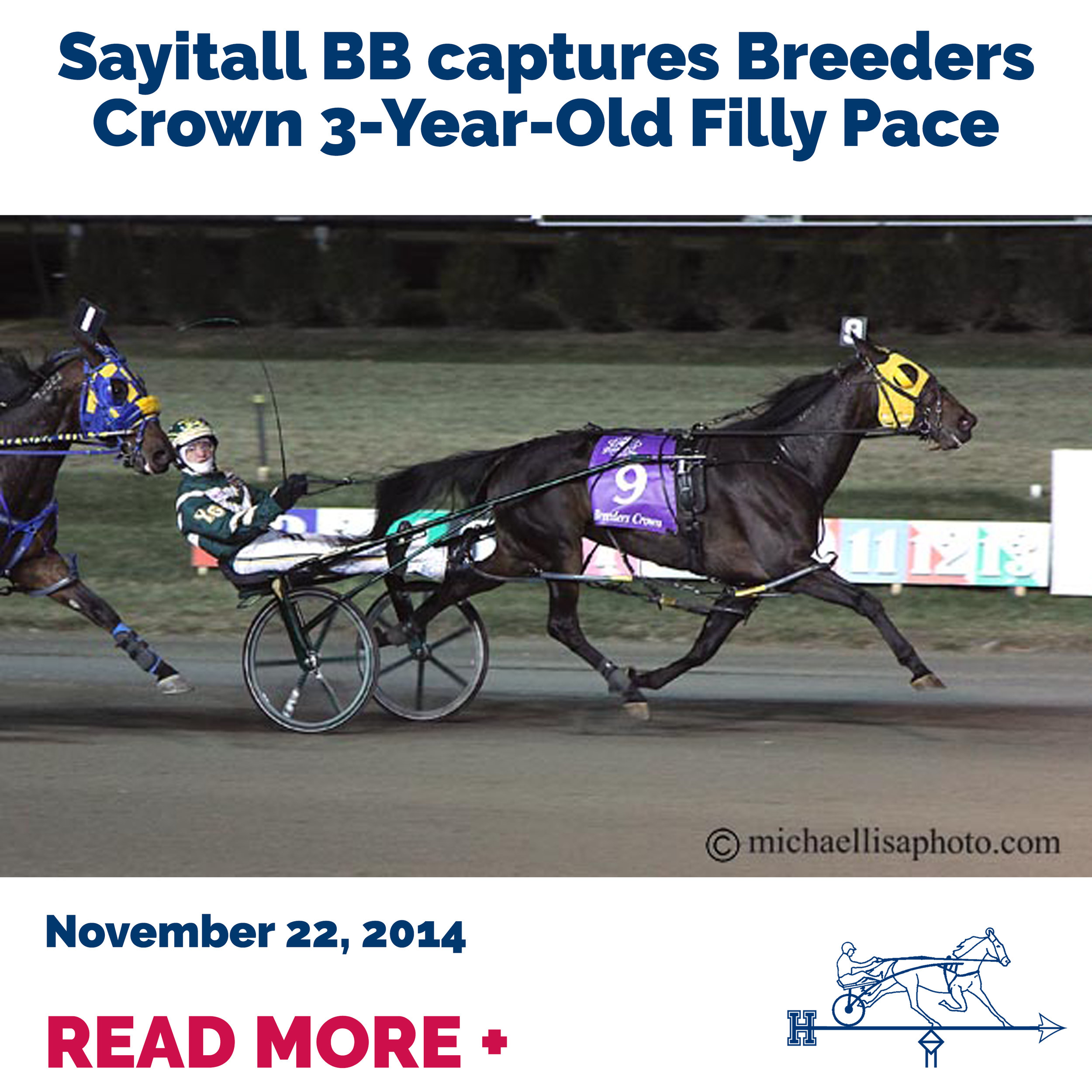 Sayitall BB captures Breeders Crown 3-Year-Old Filly Pace