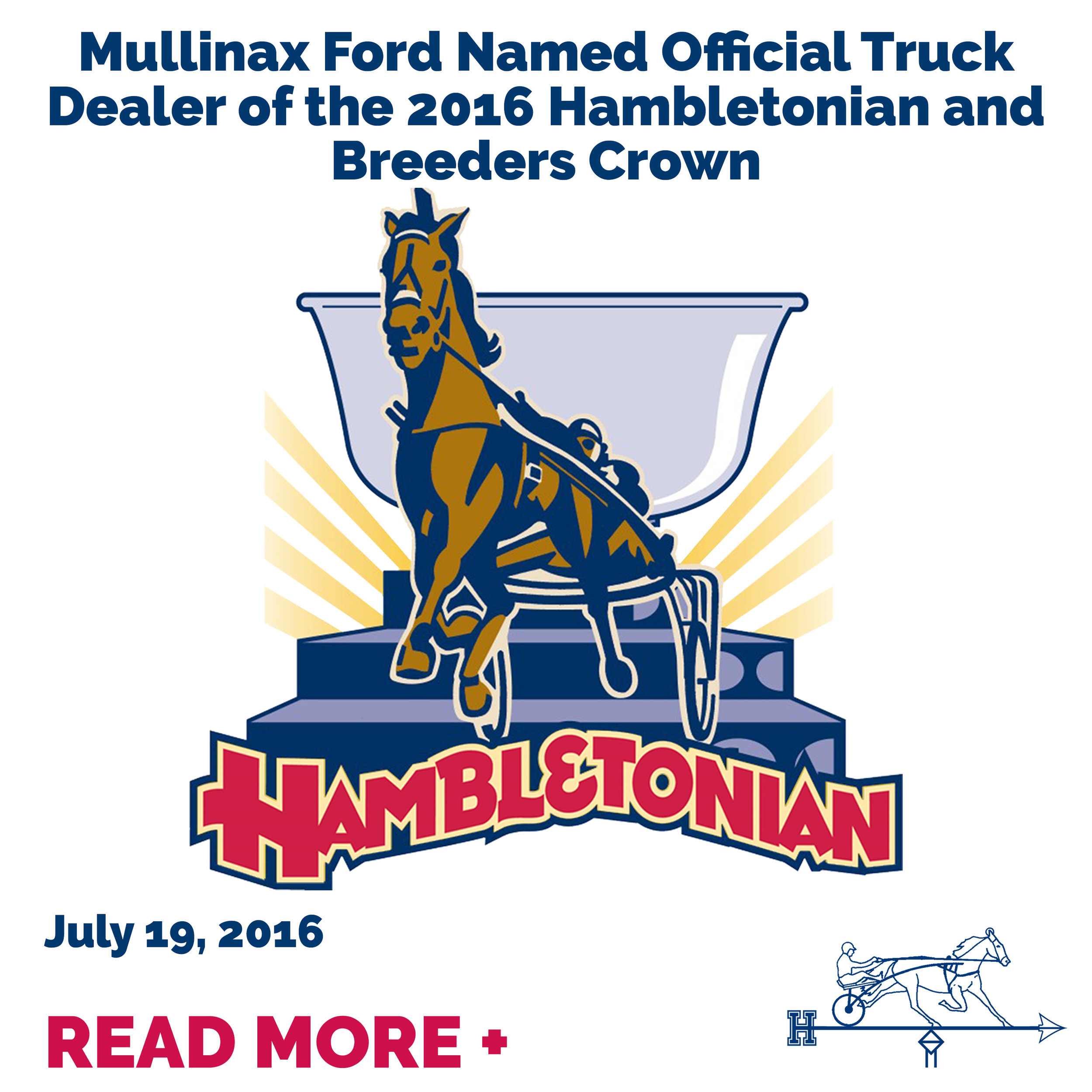 Mullinax Ford Named Official Truck Dealer of the 2016 Hambletonian and Breeders Crown