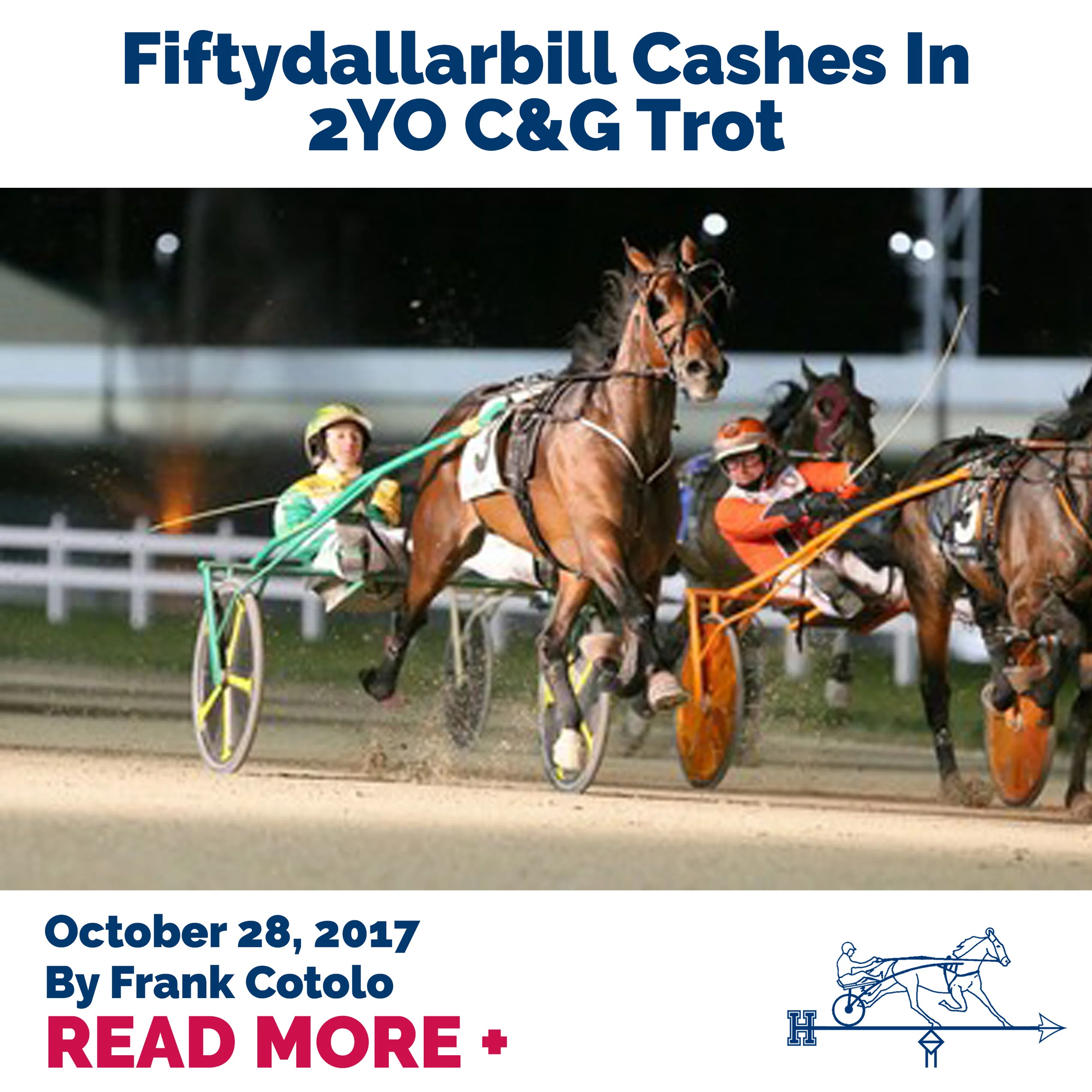 Fiftydallarbill Cashes In 2YO C&amp;G Trot