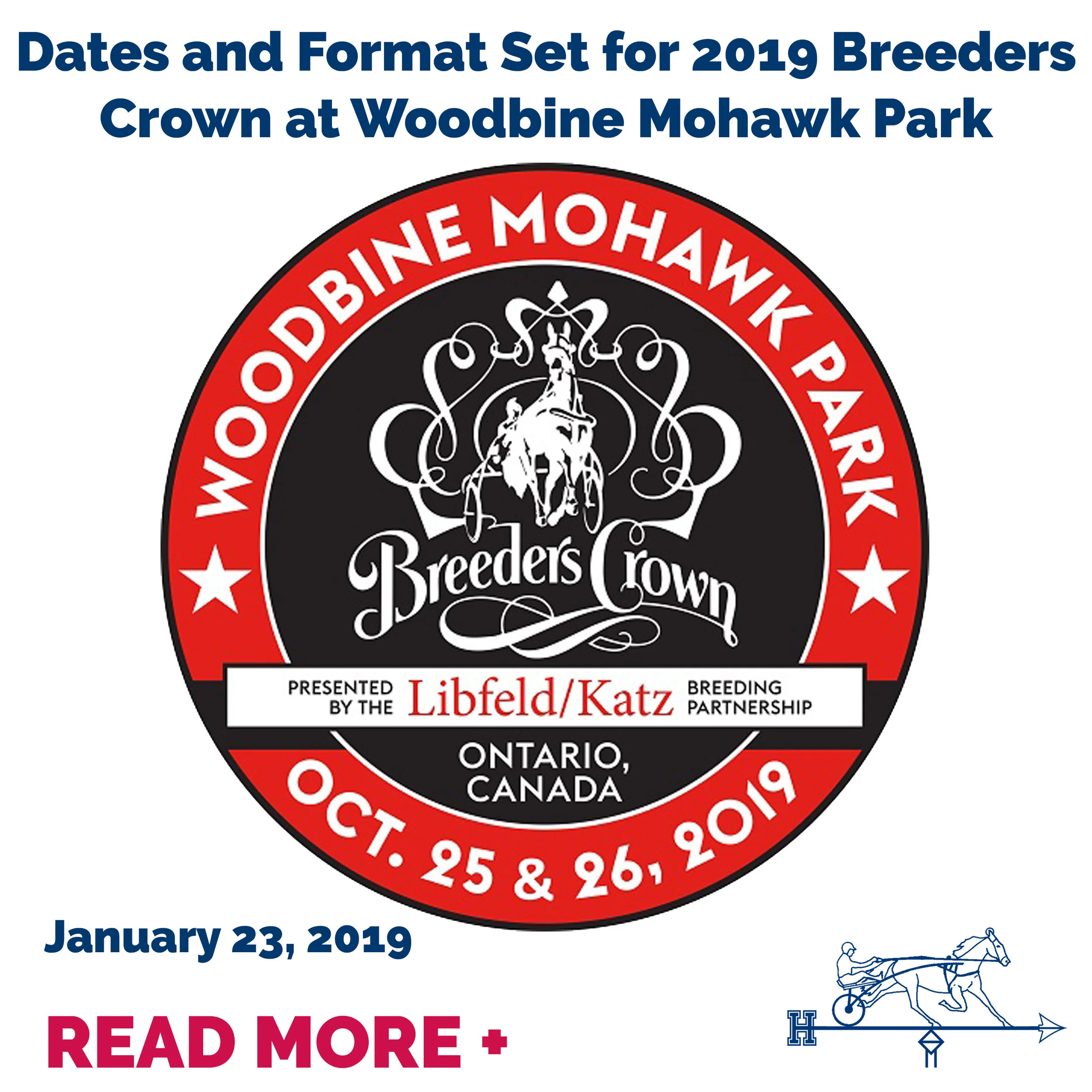 Dates and Format Set for 2019 Breeders Crown at Woodbine Mohawk Park