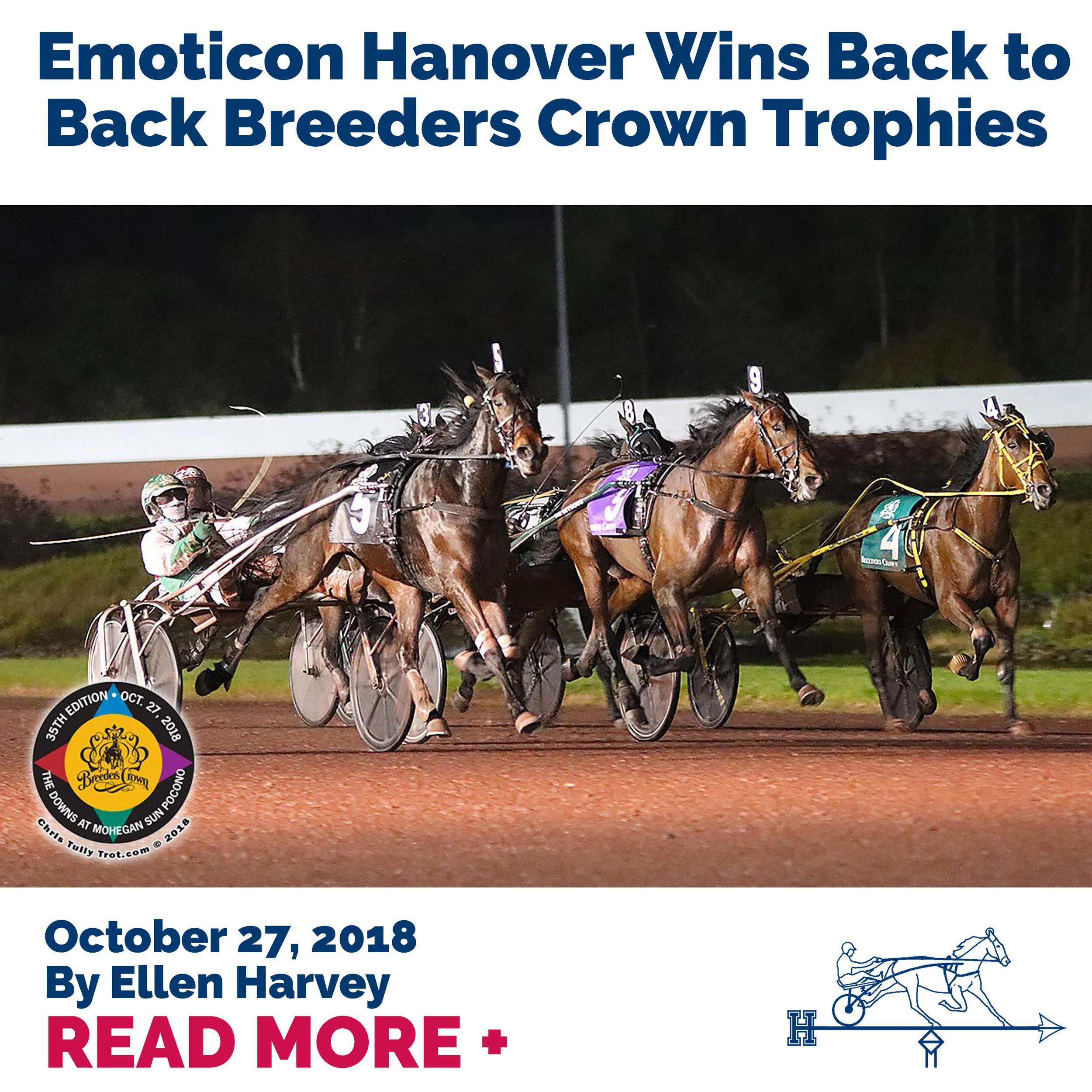  Emoticon Hanover Wins Back to Back Breeders Crown Trophies
