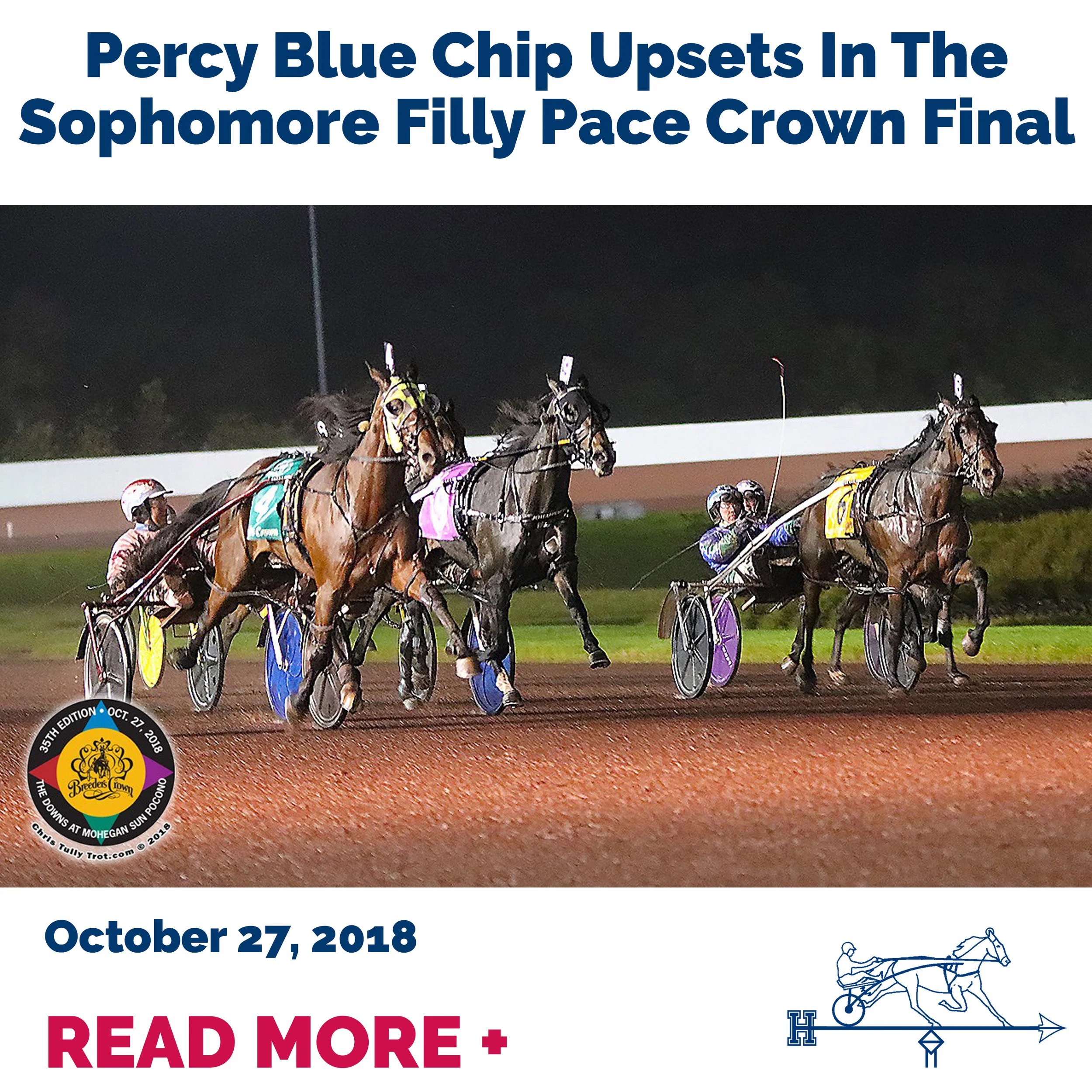 Percy Blue Chip Upsets In The Sophomore Filly Pace Crown Final