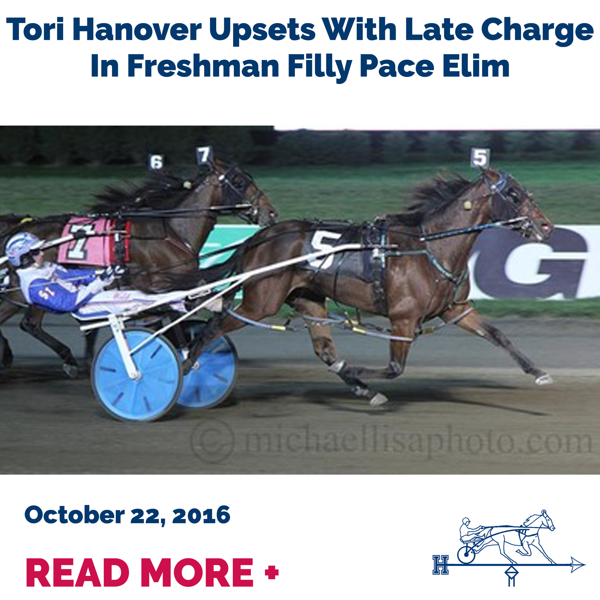  Tori Hanover Upsets With Late Charge In Freshman Filly Pace Elim