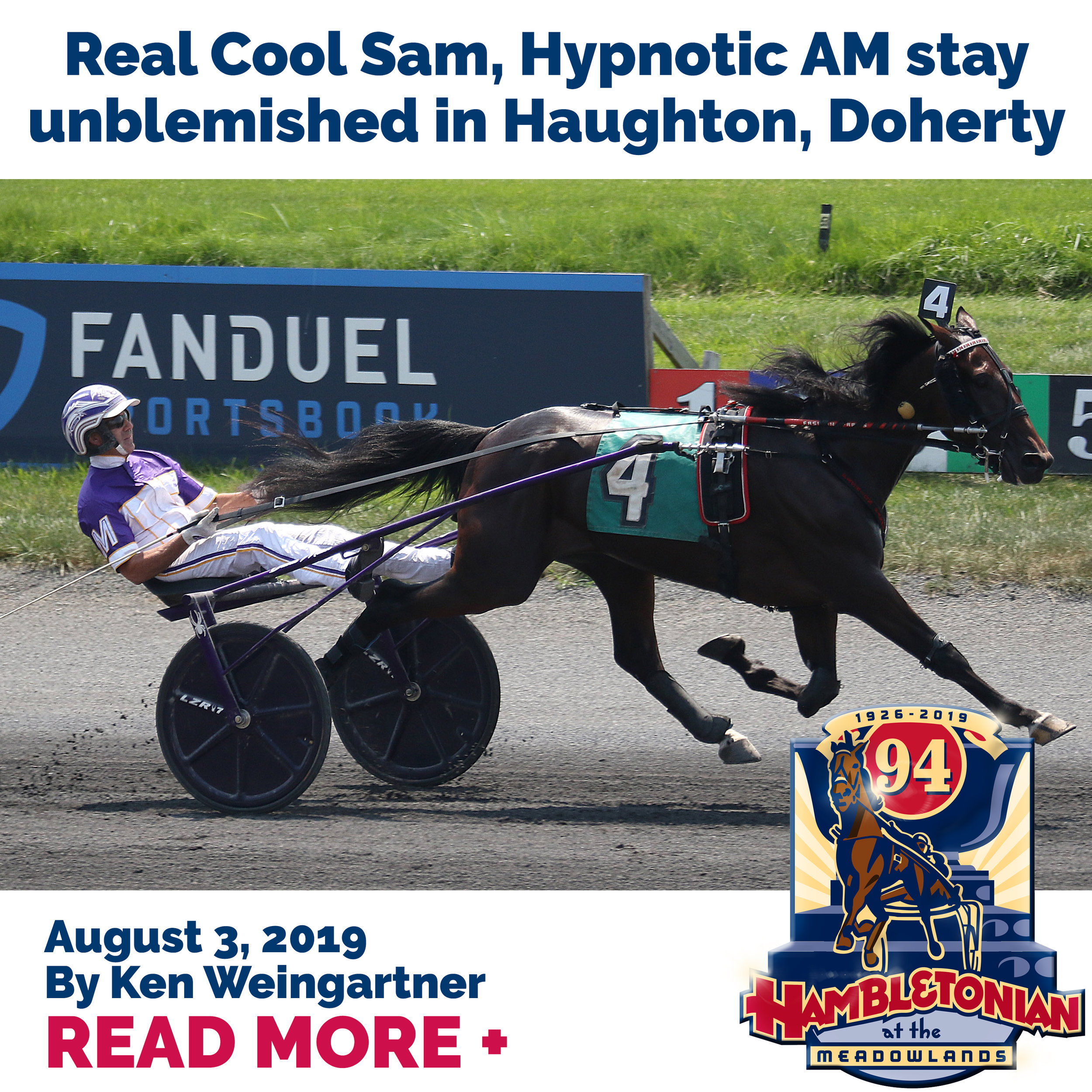 Real Cool Sam, Hypnotic AM stay unblemished in Haughton, Doherty