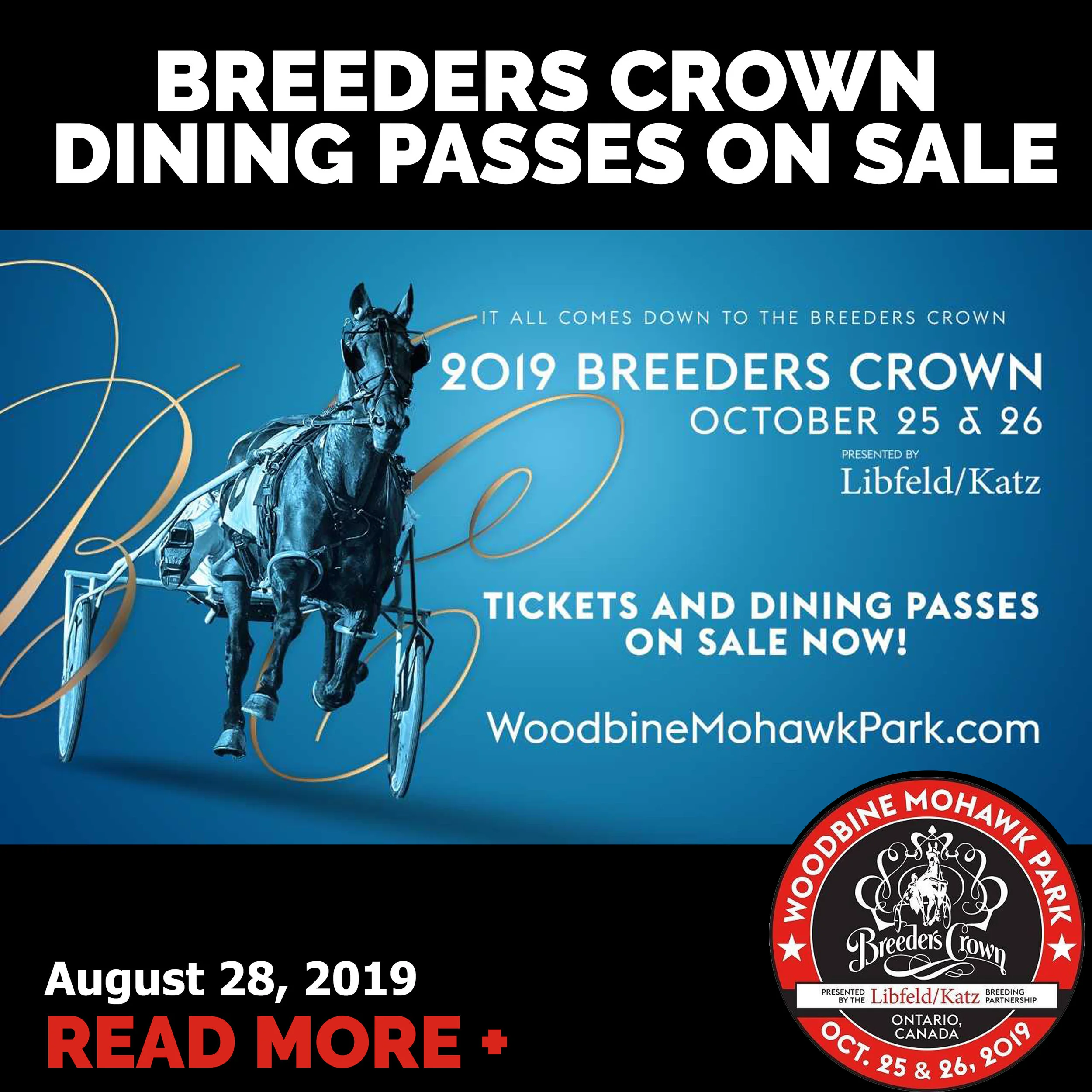 Breeders Crown Dining Passes On Sale