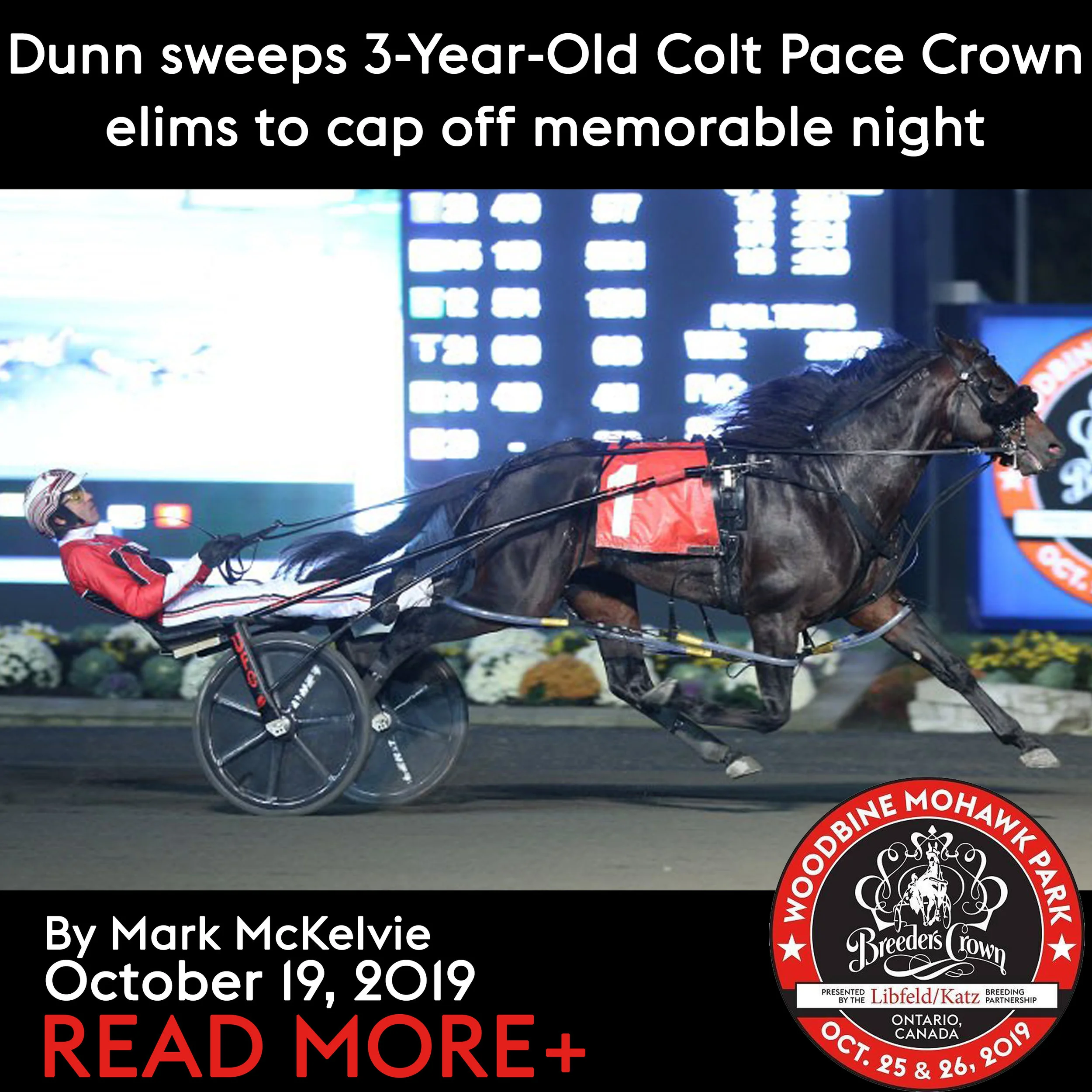 Dunn sweeps 3-Year-Old Colt Pace Crown elims to cap off memorable night