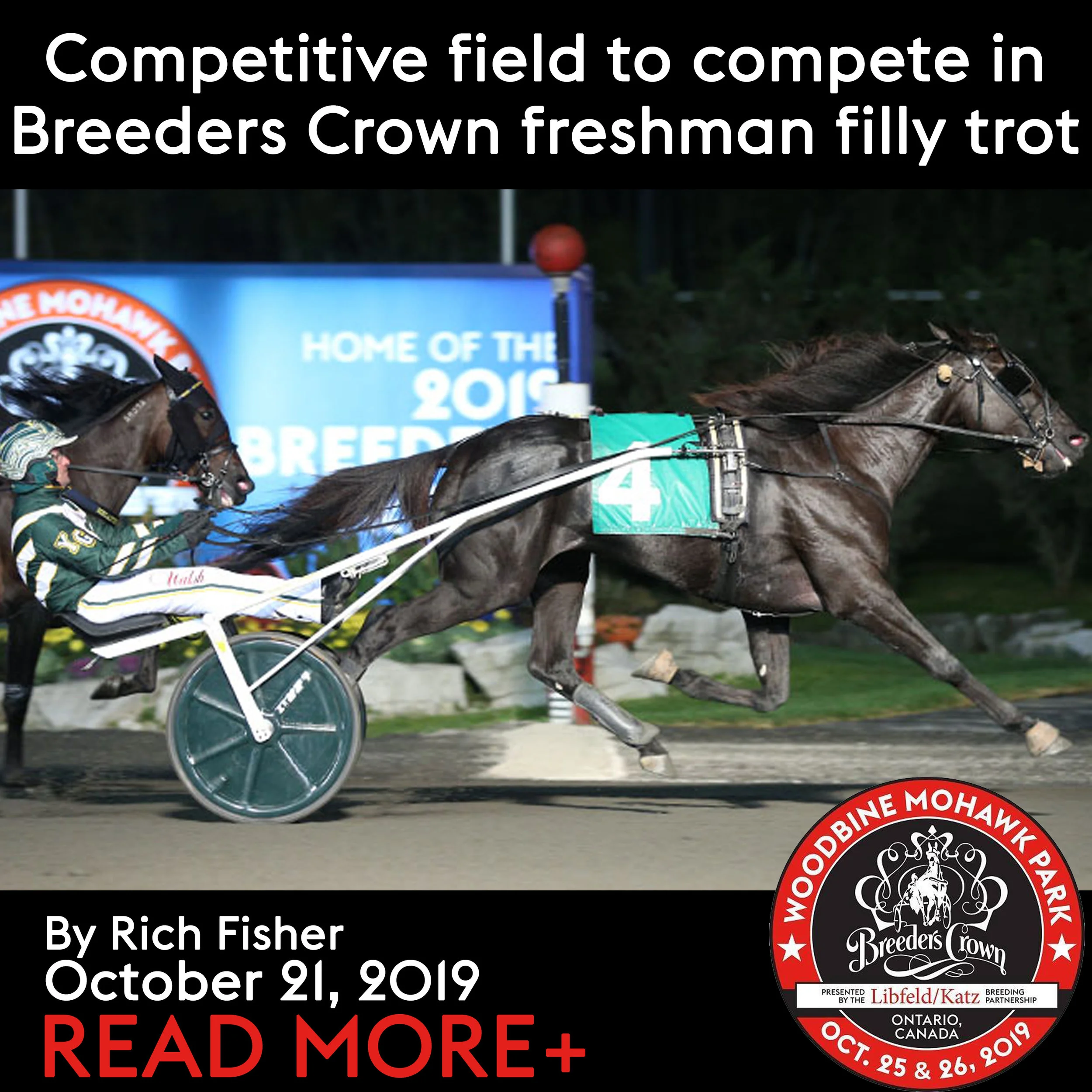 Competitive field to compete in Breeders Crown freshman filly trot