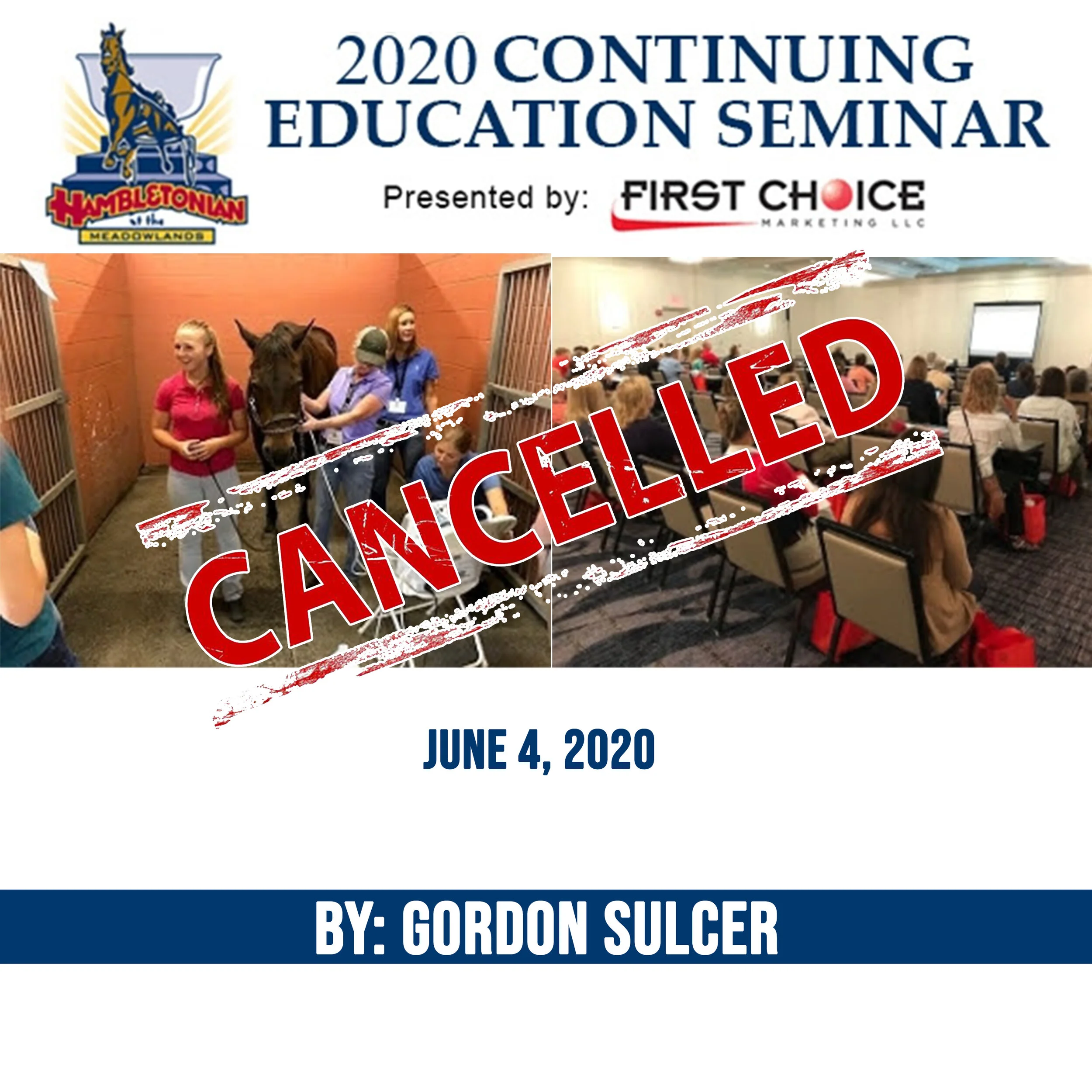 2020 HAMBLETONIAN CE SEMINAR POSTPONED  UNTIL AUGUST 2021