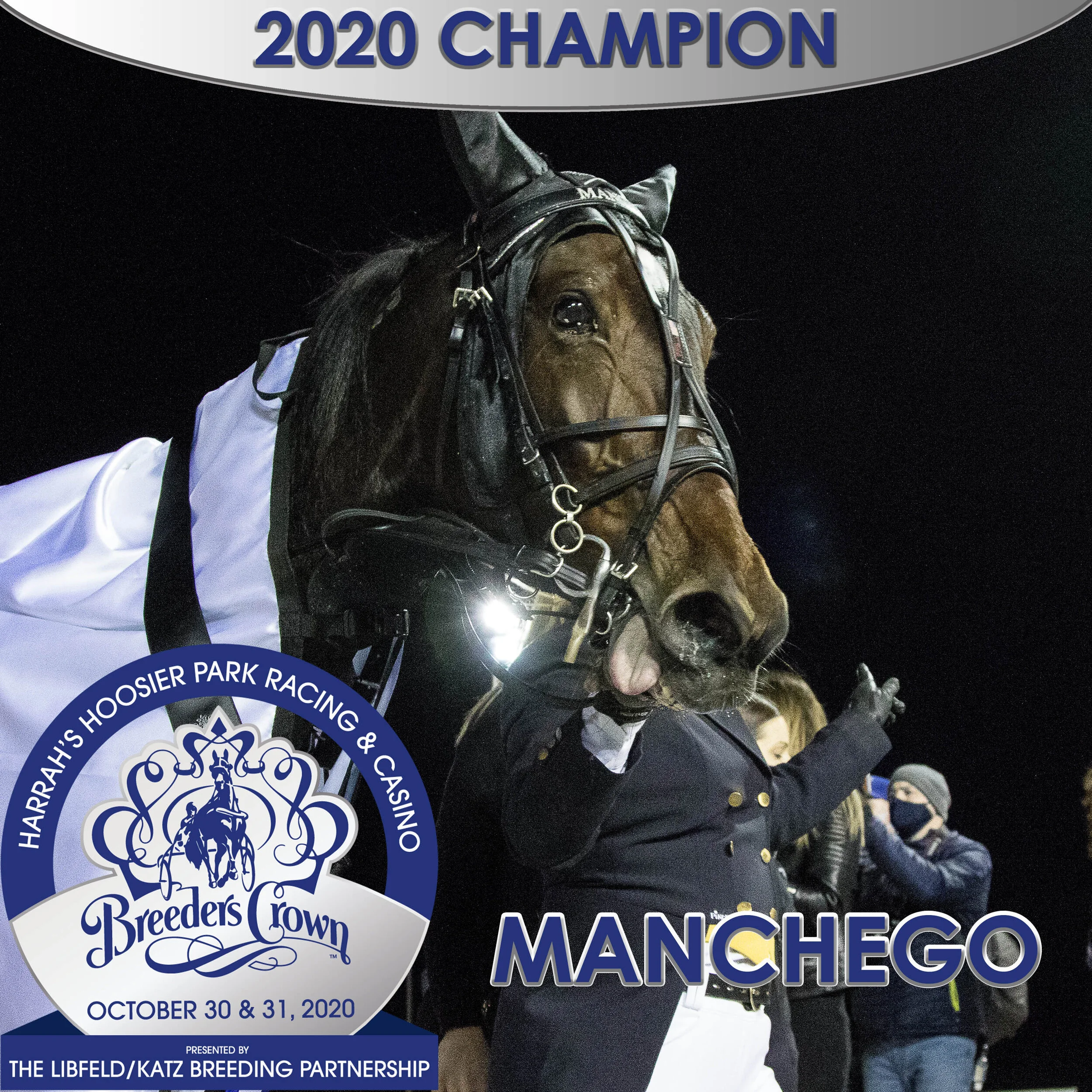 Manchego surges to third Breeders Crown title