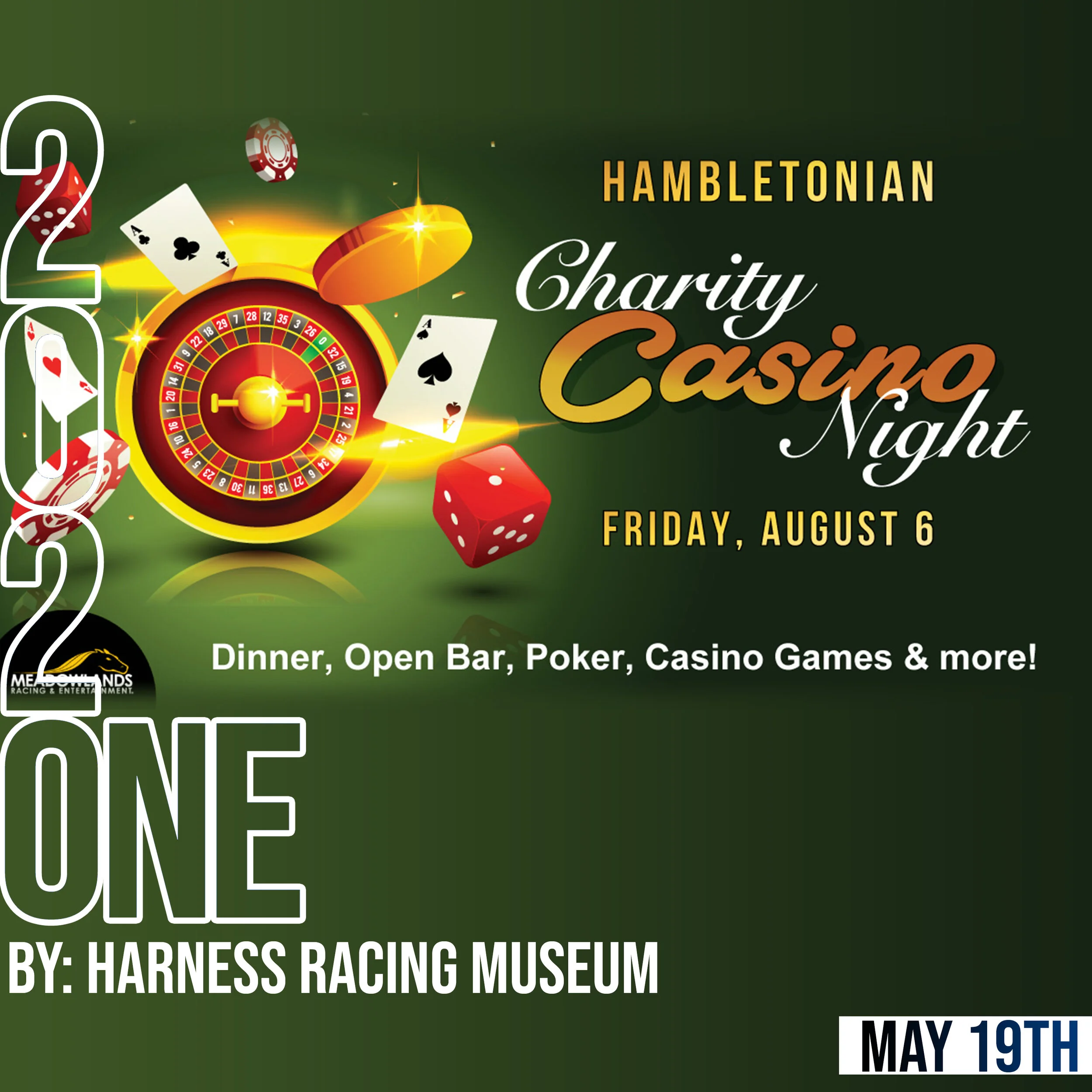  Hambletonian Party Charity Casino Night and Poker Tournament announced