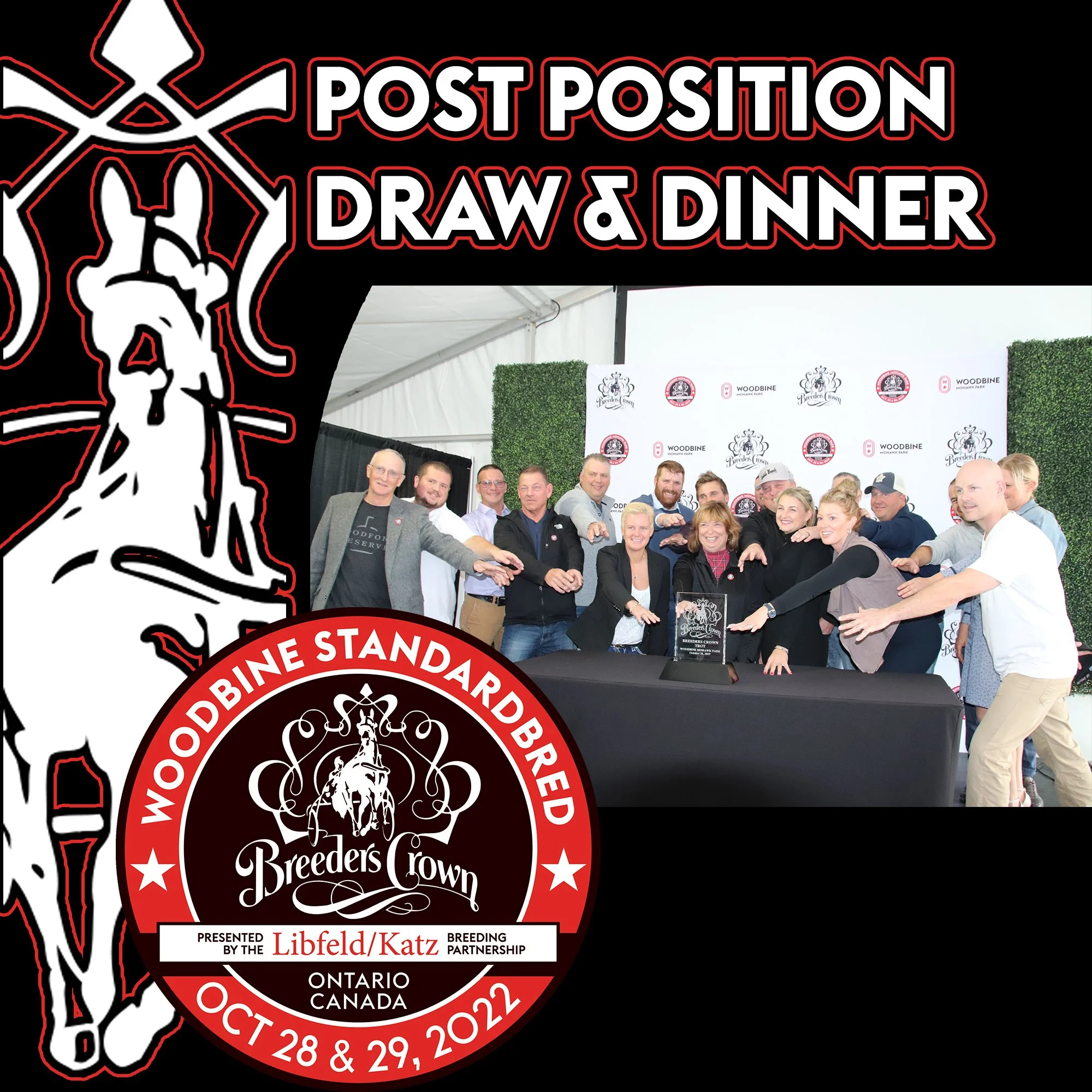 Breeders Crown Post Position Draw &amp; Dinner to be held at Country Heritage Park