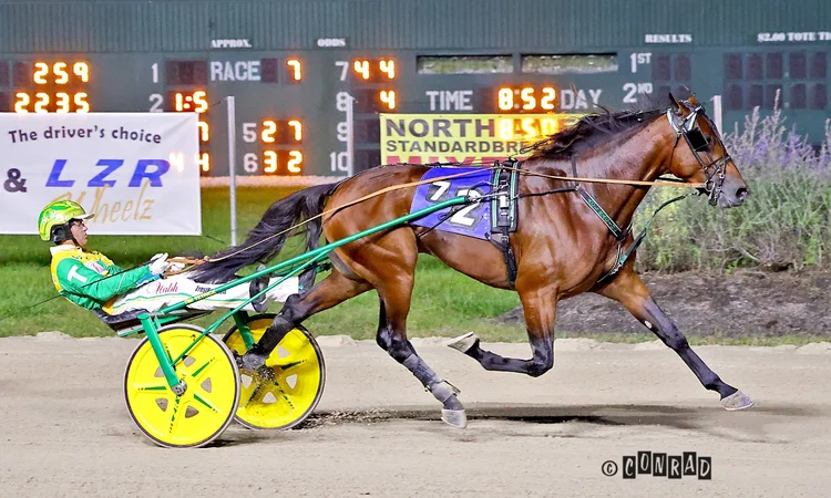Big Ranger wins the 3-Year-Old Colt Trot Elim 2 at Eldorado Scioto Downs