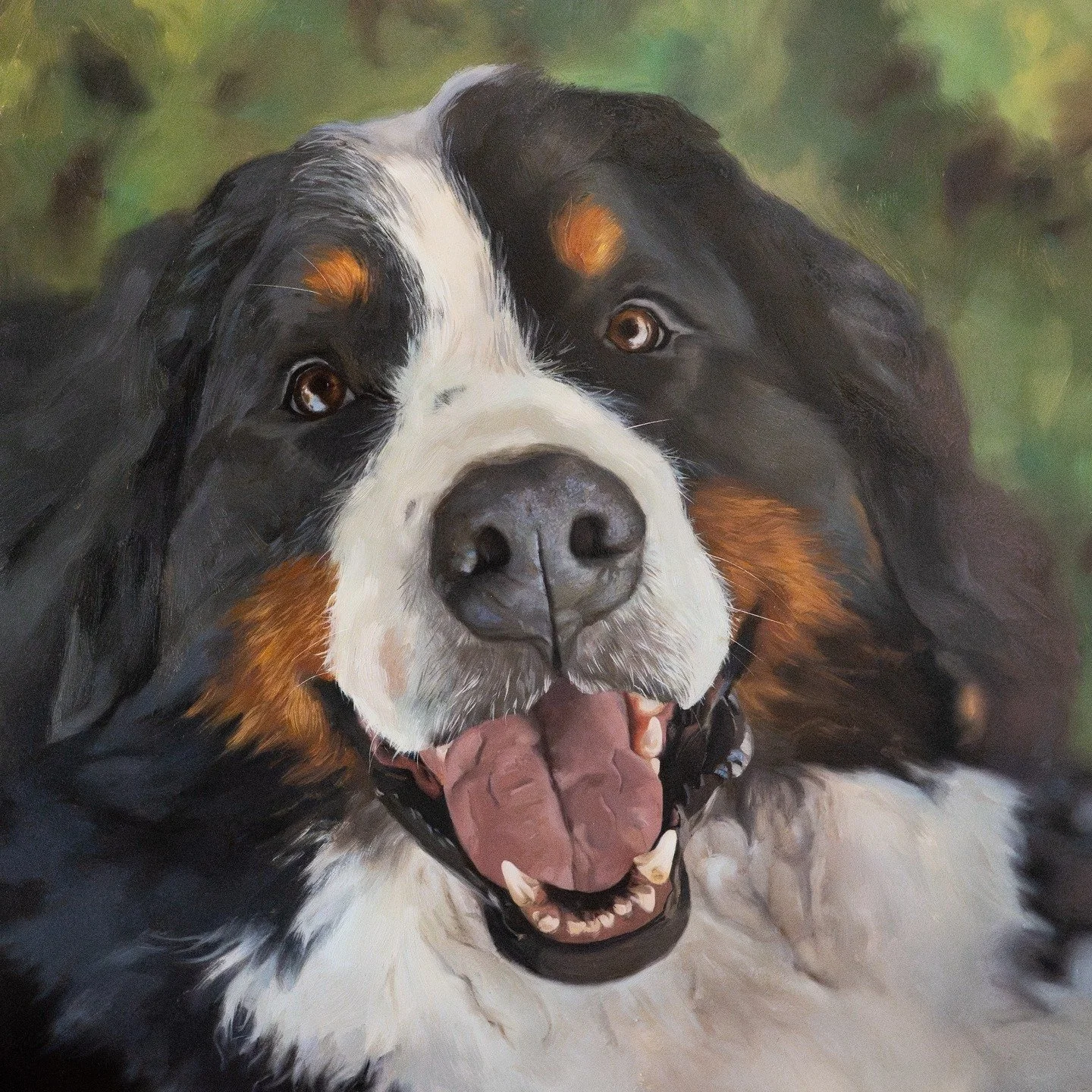 I honestly think @bigcitybernie is one of the happiest dogs I&rsquo;ve ever painted. Just look at that face. That smile feels impossible to fake :)

This portrait took longer than expected, but every minute was worth it for this gorgeous boy. ❤️
I&rs