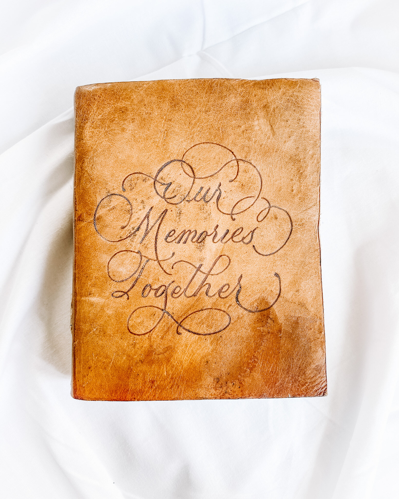 Engraved leather notebook