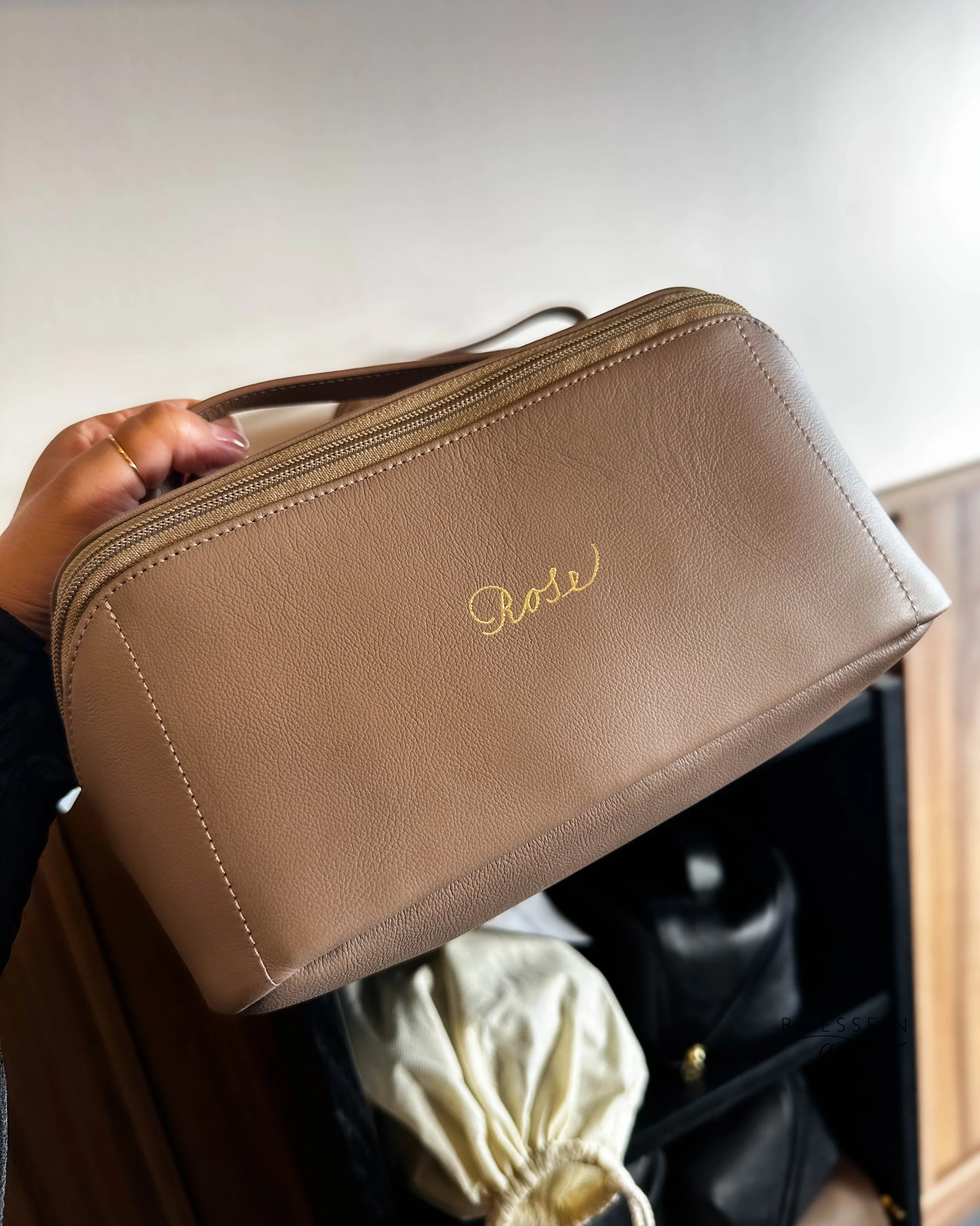 Gold Foiling on Makeup Bag