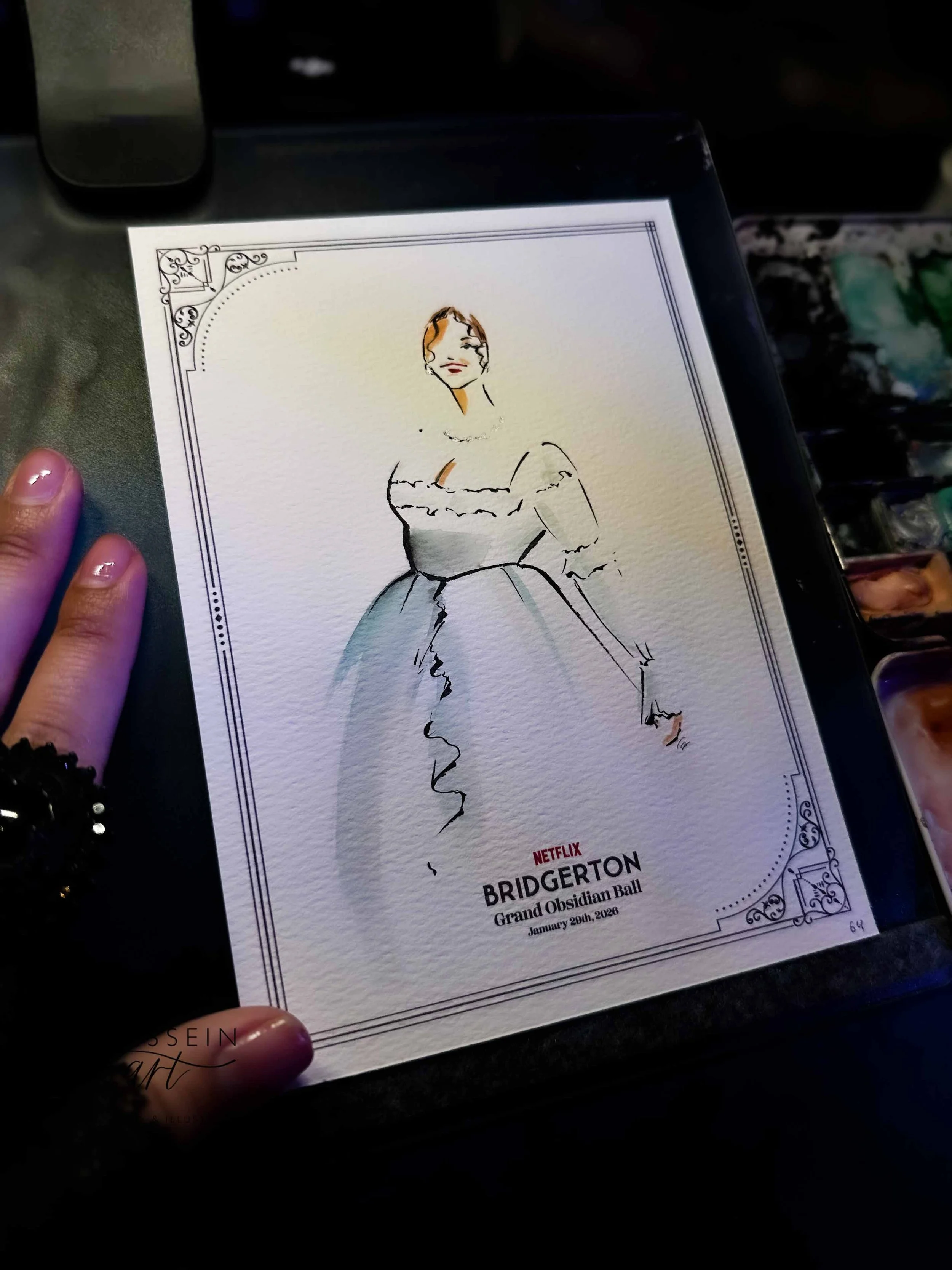 Sketching at Netflix Bridgerton