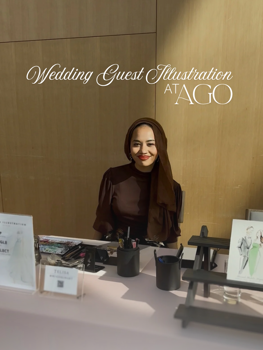 Live Fashion Sketching for a Wedding at the Art Gallery of Ontario (AGO)