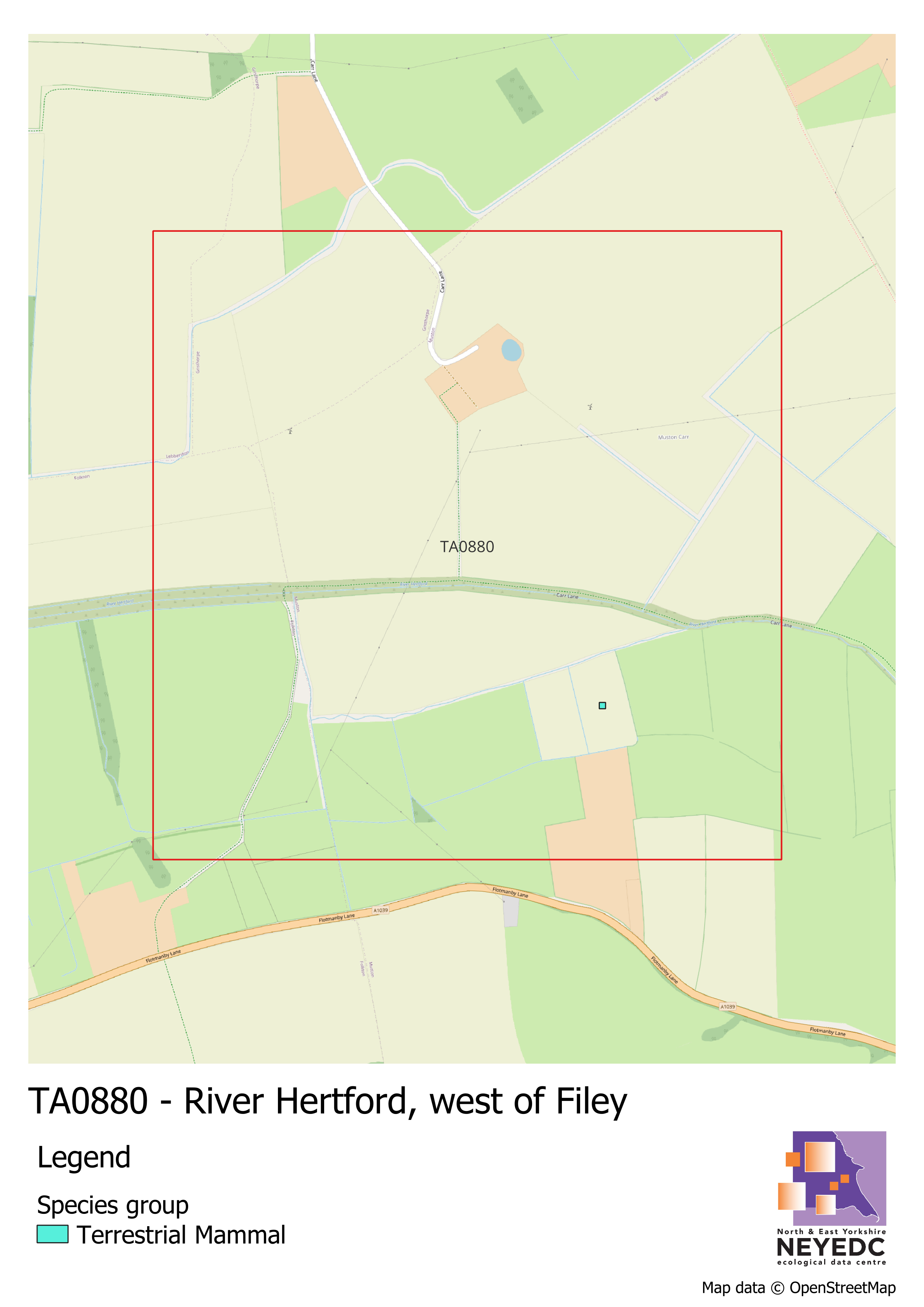 Monad of the Month - TA0880 - River Hertford, west of Filey