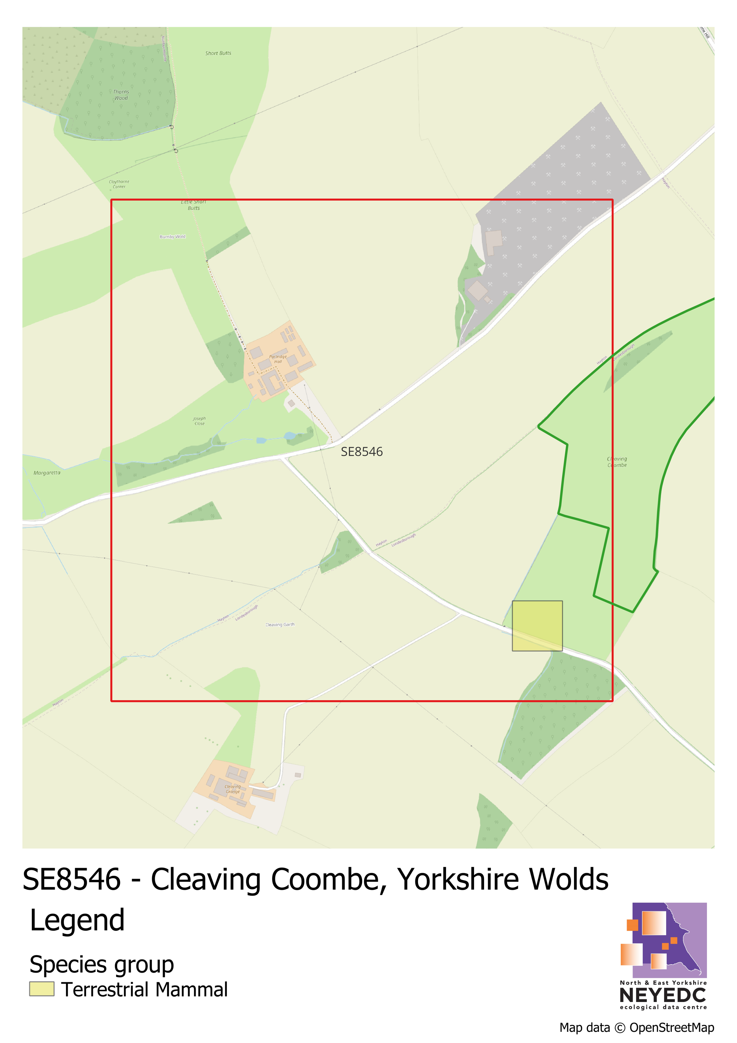 Monad of the Month - SE8546 - Cleaving Coombe, Yorkshire Wolds