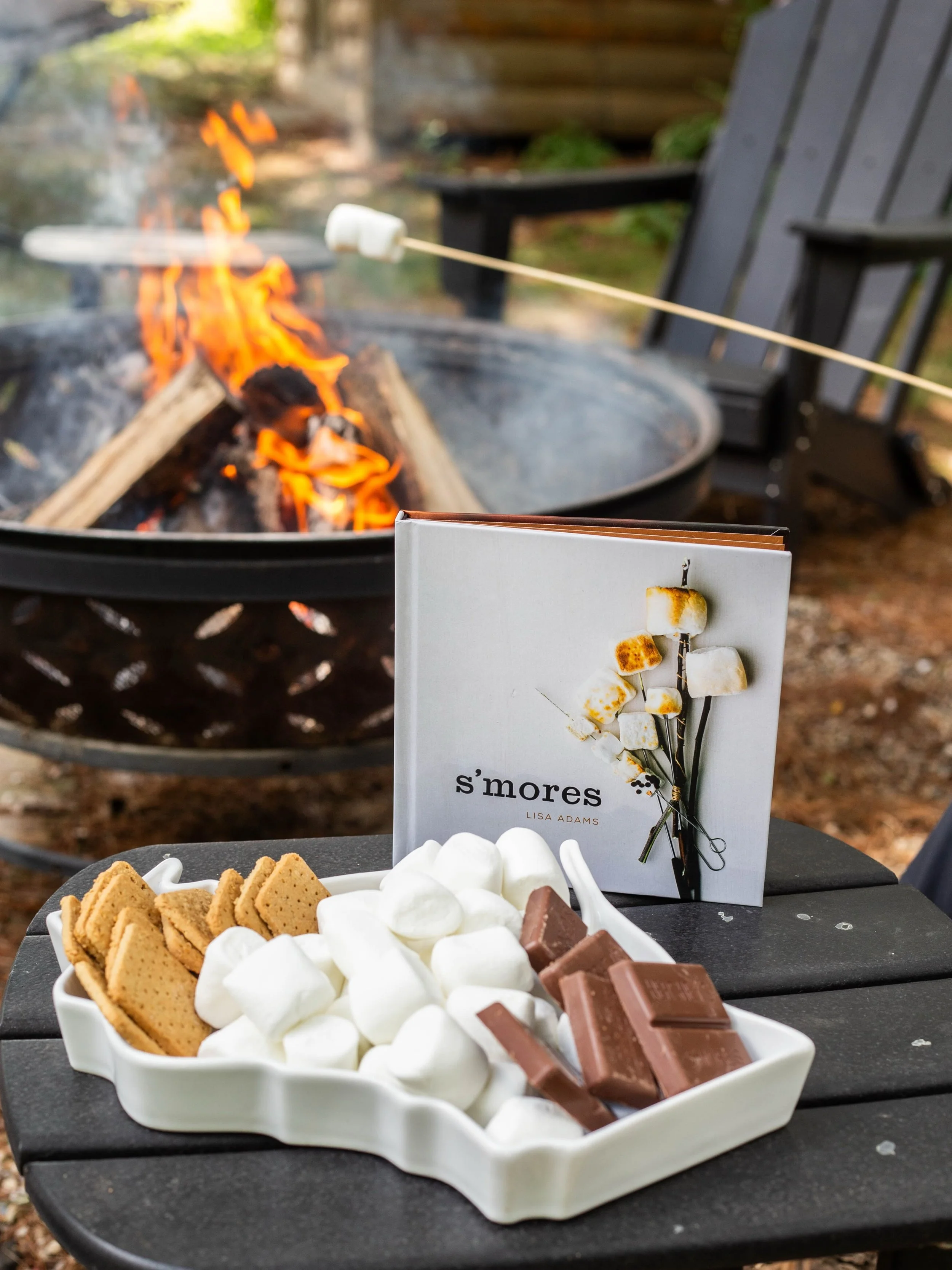 Get bonfire ready with the cutest WI tray to hold your favorite snacks &amp; s&rsquo;mores book with over 60 unique &amp; scrumptious treats! In stores now. 🔥