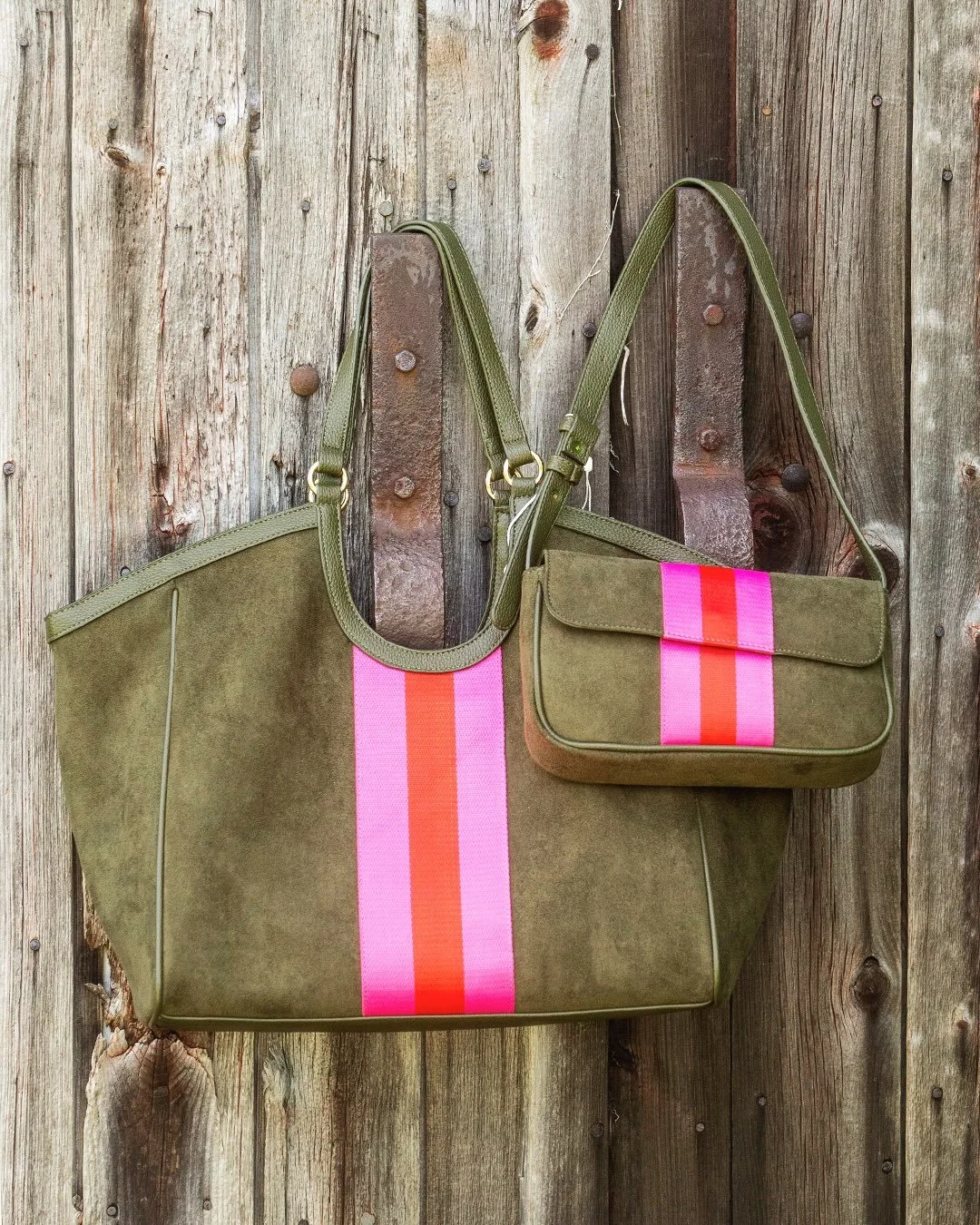 Up your accessory game with textured suede, vibrant stripes and delicate floral embroidery! Stop in to shop more styles 🤍