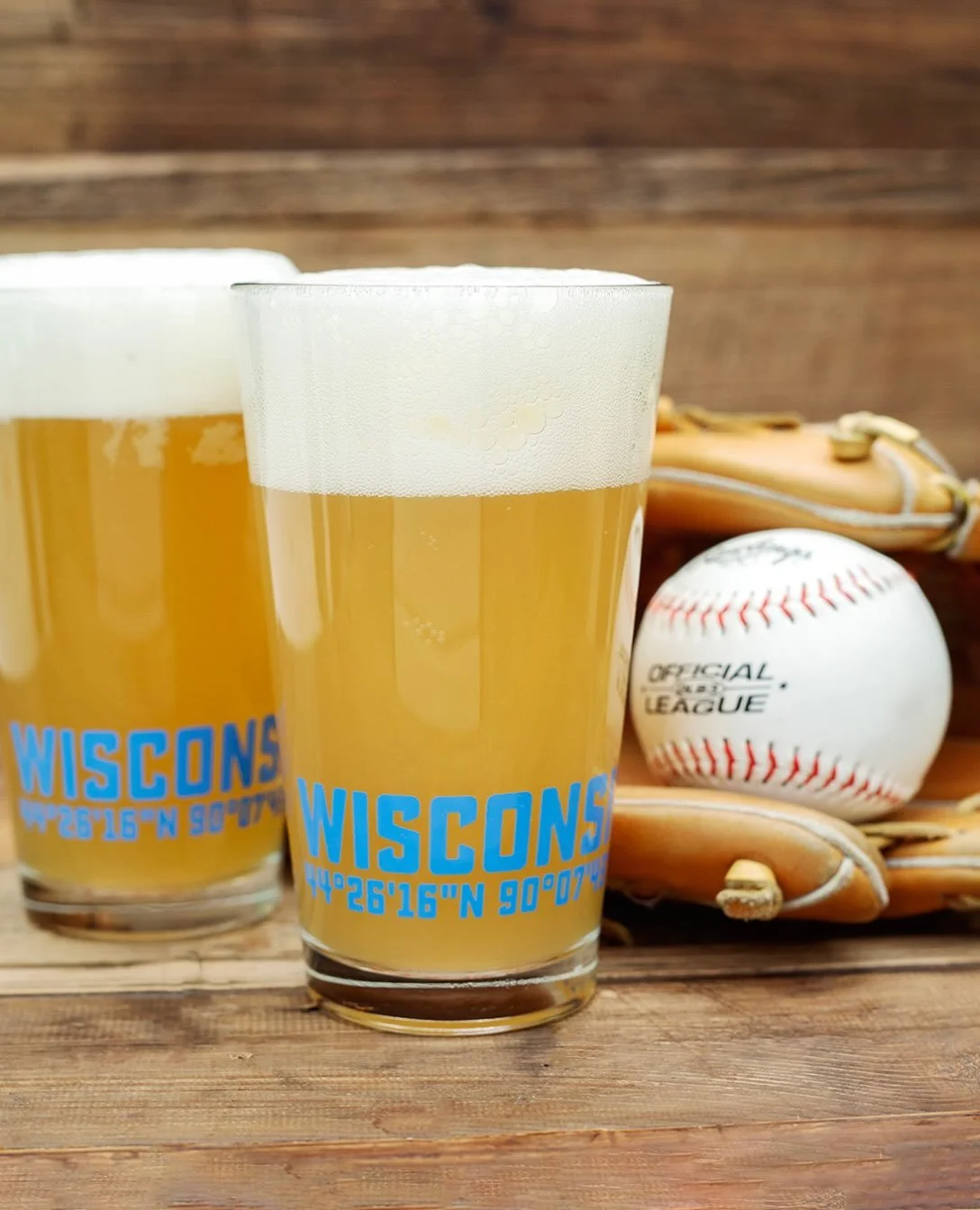 Ready for game day! Complete your game day setup with these pint glasses! Featuring Wisconsin coordinates, these are perfect for tailgating at home or filling with your favorite local beer. 💙⚾️