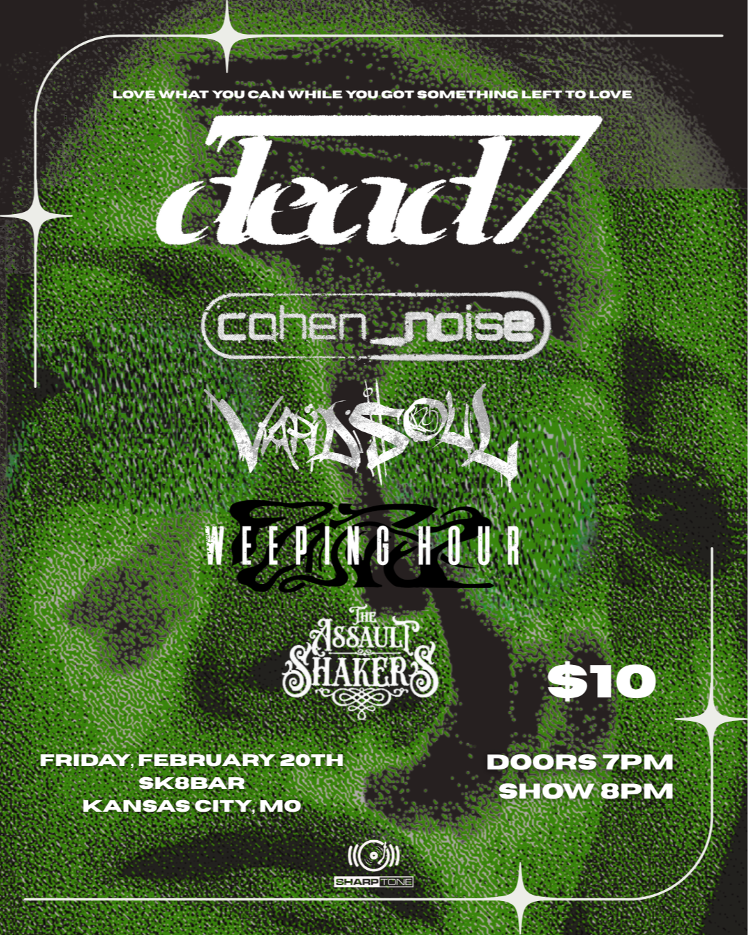 02/20/2026 - KANSAS CITY, MO - SK8BAR - DEAD7, COHEN_NOISE, VAPID SOUL, WEEPING HOUR, &amp; ASSAULT SHAKERS