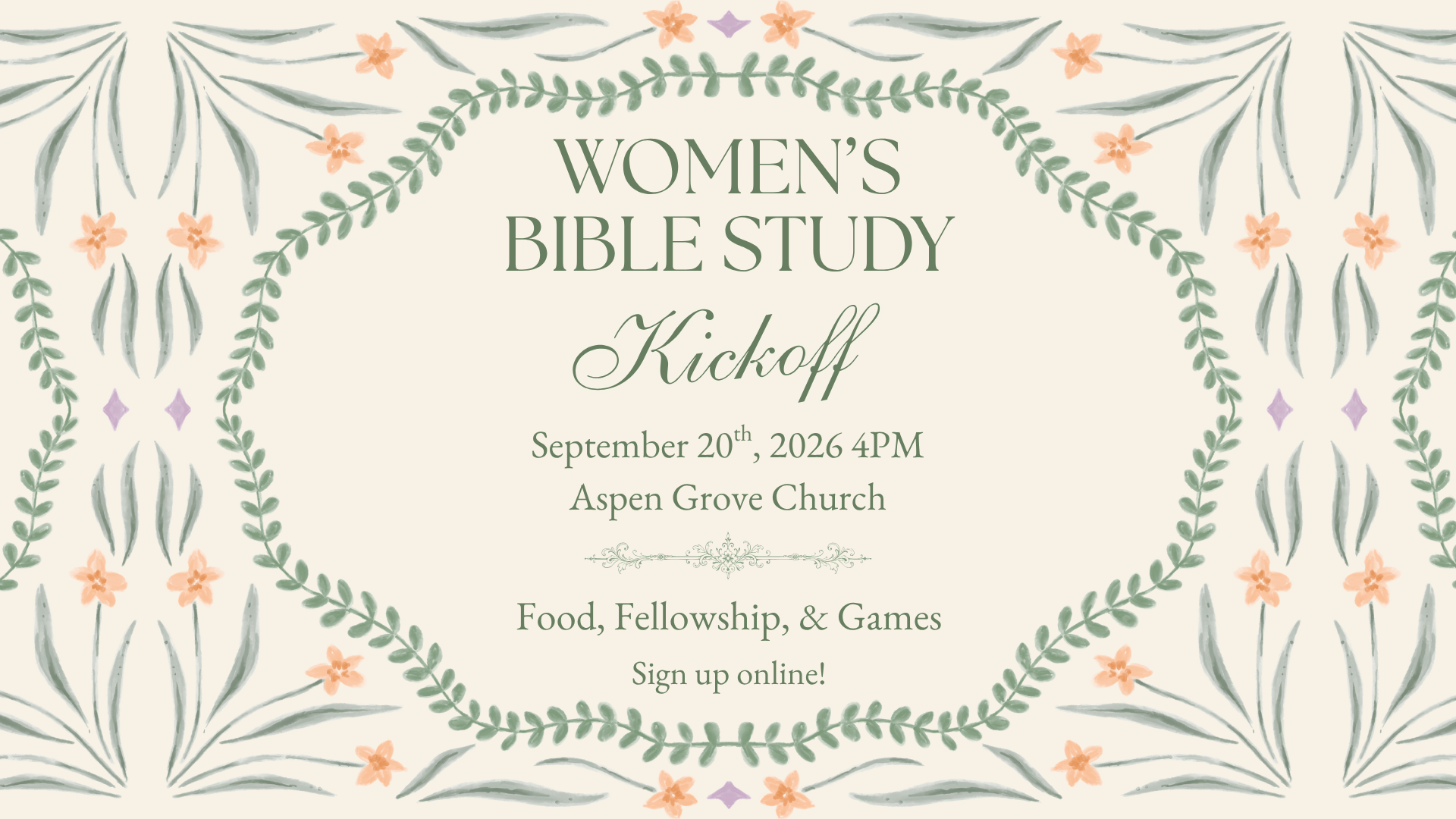 Women's Bible Study Kickoff Fellowship