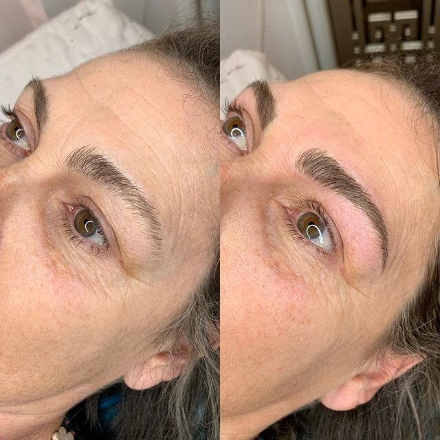 I know I primarily do lashes but I also love the art of MICROBLADING.  My client here was looking for fuller brows , as in the last few years they had become a bit thinner :) ⠀⠀⠀⠀⠀⠀⠀⠀⠀
.
.
.
.
.
#brows #dodaqpermanenti #microblade #phibrows #makeup #