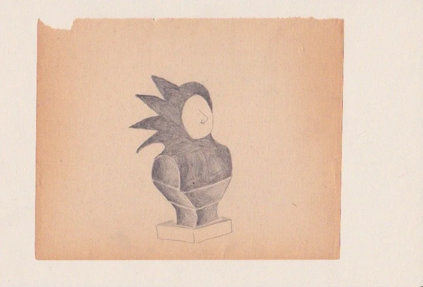 pencil on aged paper / 2019 / 9” x 11”