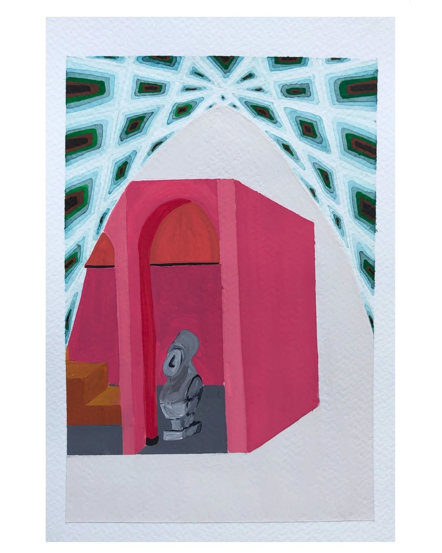 Watercolor and Gouache On Paper / 2022 / 6” x 9”