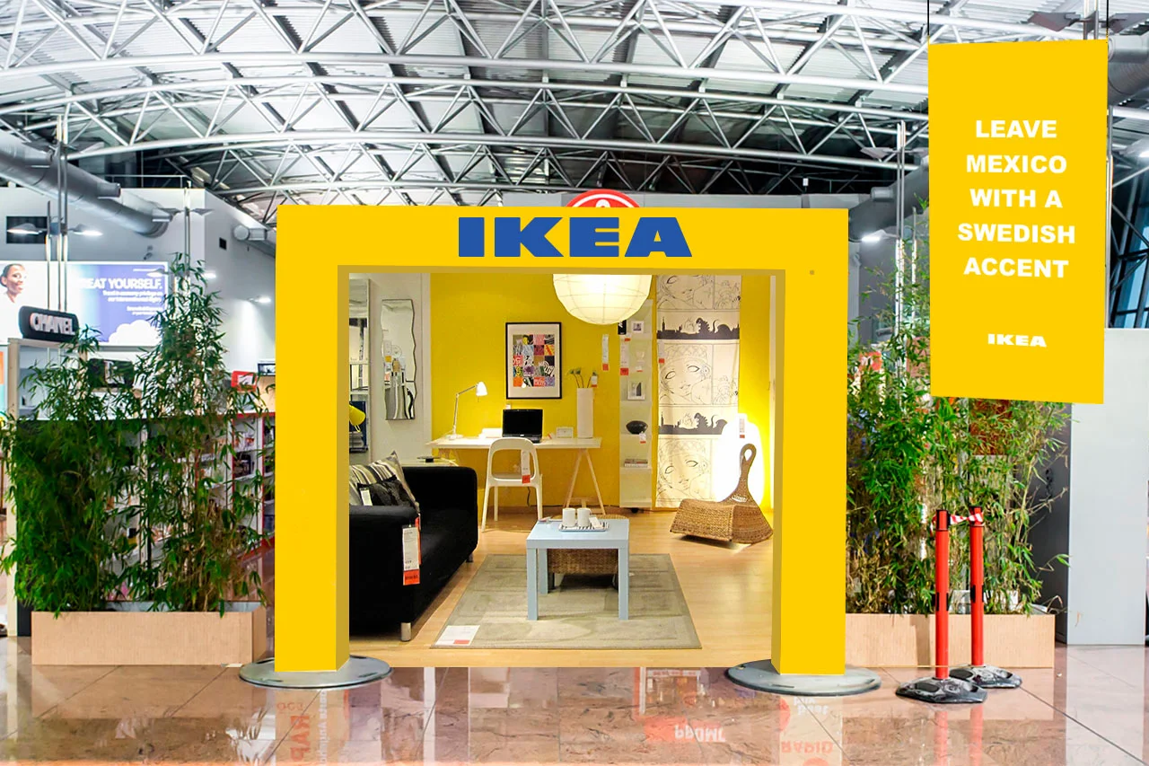 IKEA will set up pop up booths in International Airports. They will feature the best selling accent furniture pieces and exclaim that you can travel to any country and come back home with a Swedish Accent. Bigger pieces of furniture will be shipped straight to travelers houses.