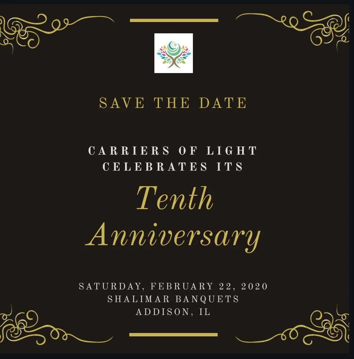 Carriers of Light: 10th Anniversary Dinner