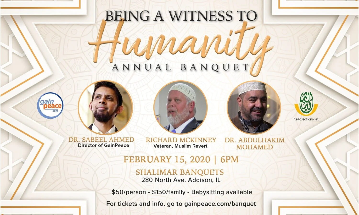 "Being a Witness to Humanity" Annual Banquet