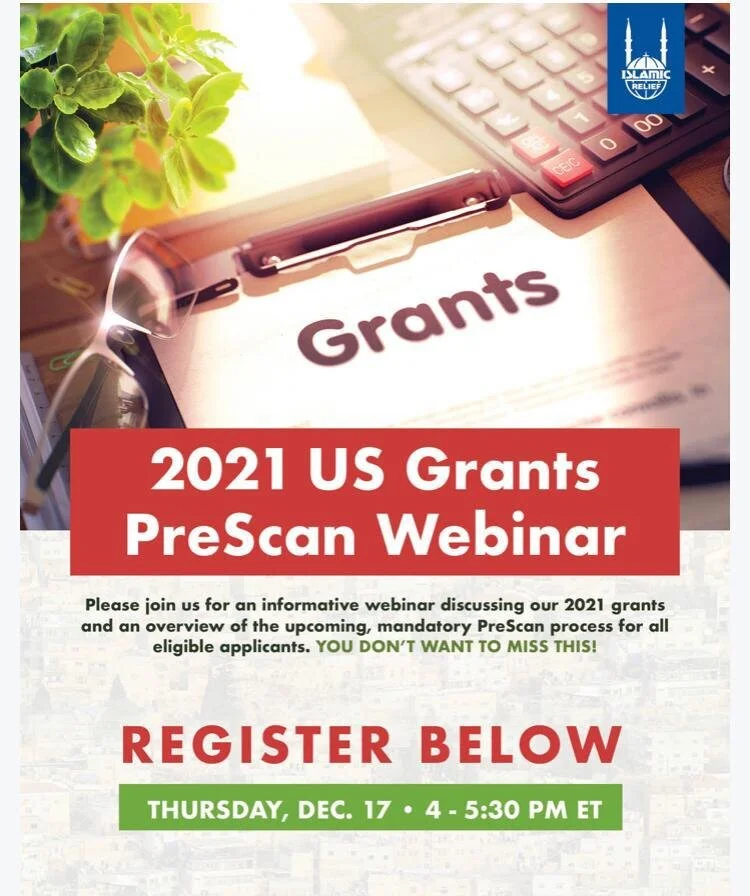 Islamic Relief 2021 Grants Prescan Webinar