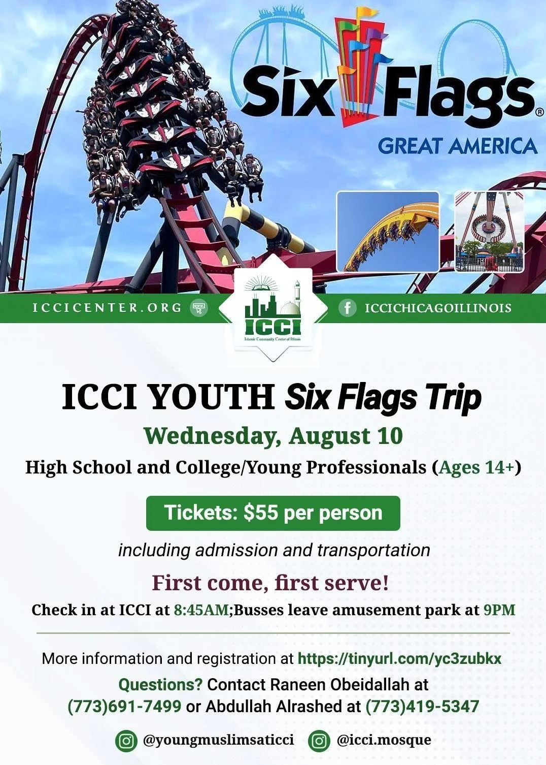 ICCI Youth Six Flags Trip