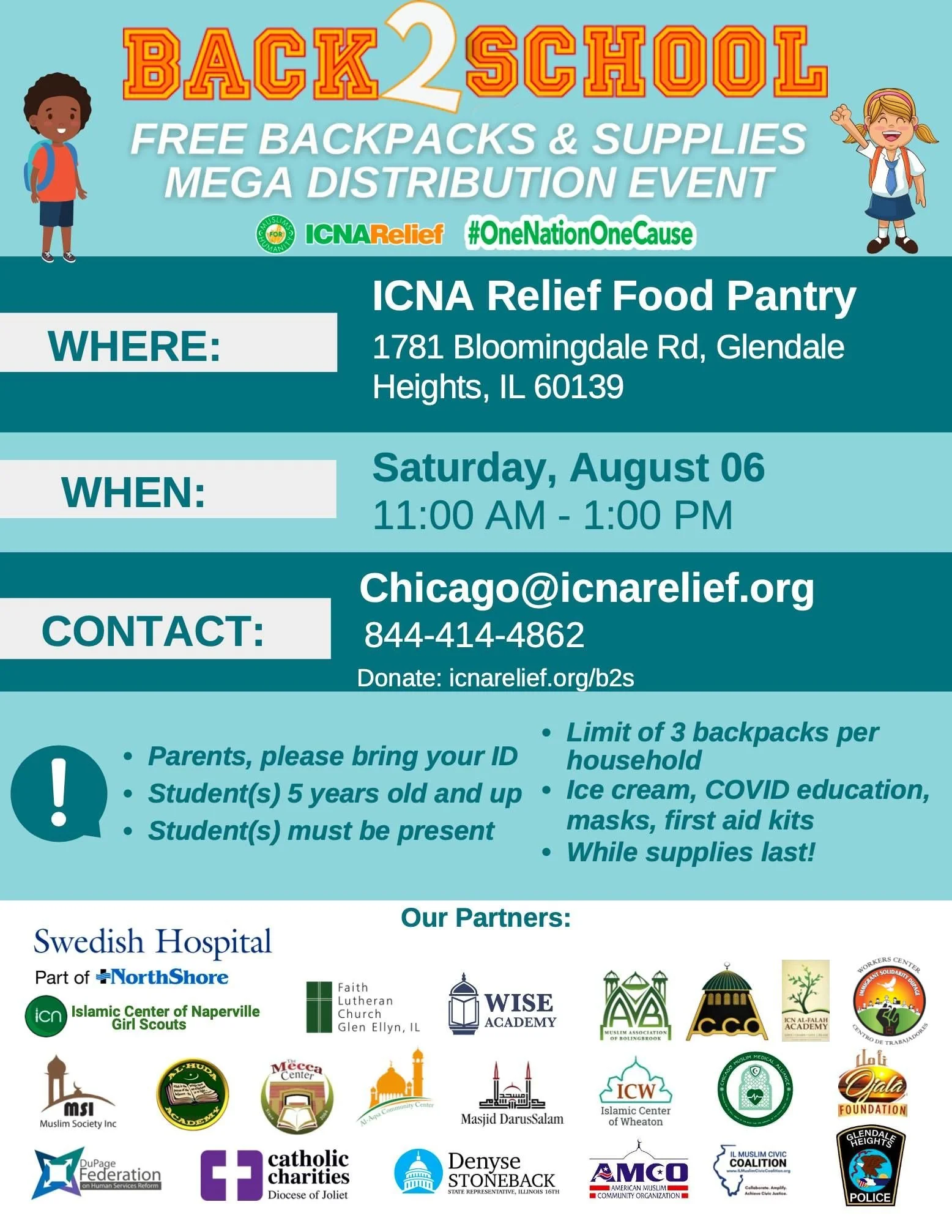 ICNA Relief - Back 2 School Distribution Event