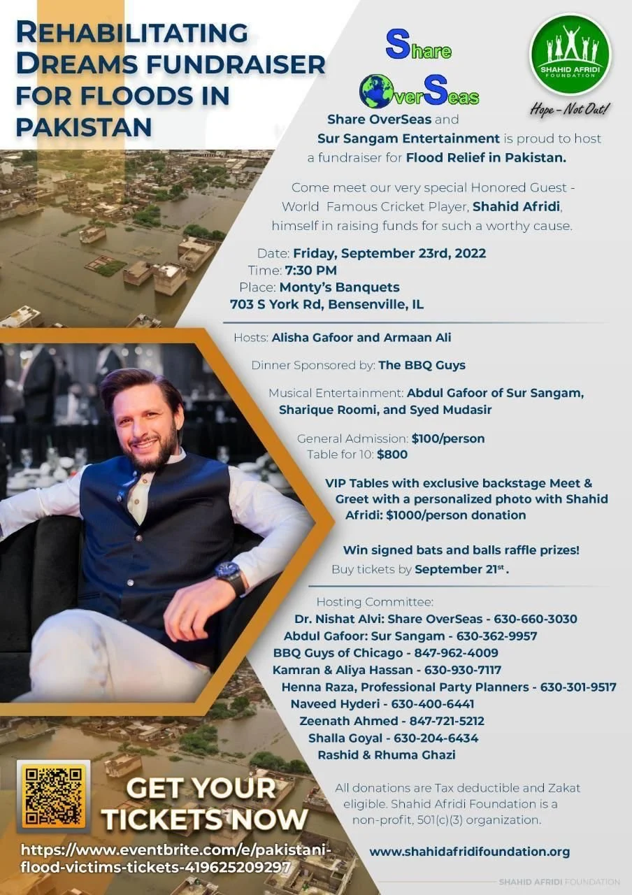 Rehabilitating dreams fundraiser for floods in Pakistan