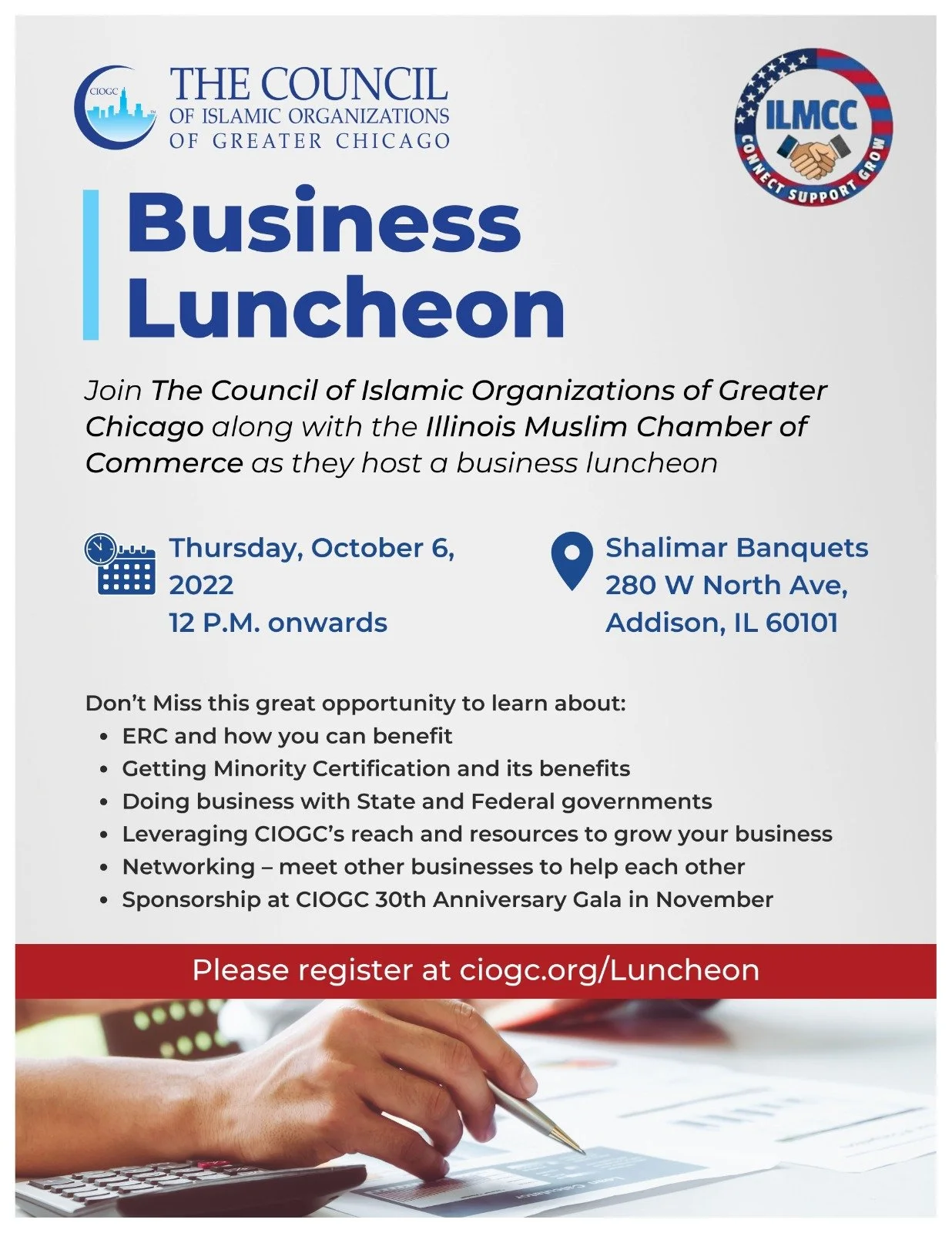 Business Luncheon - Council of Islamic Organizations of Greater Chicago 