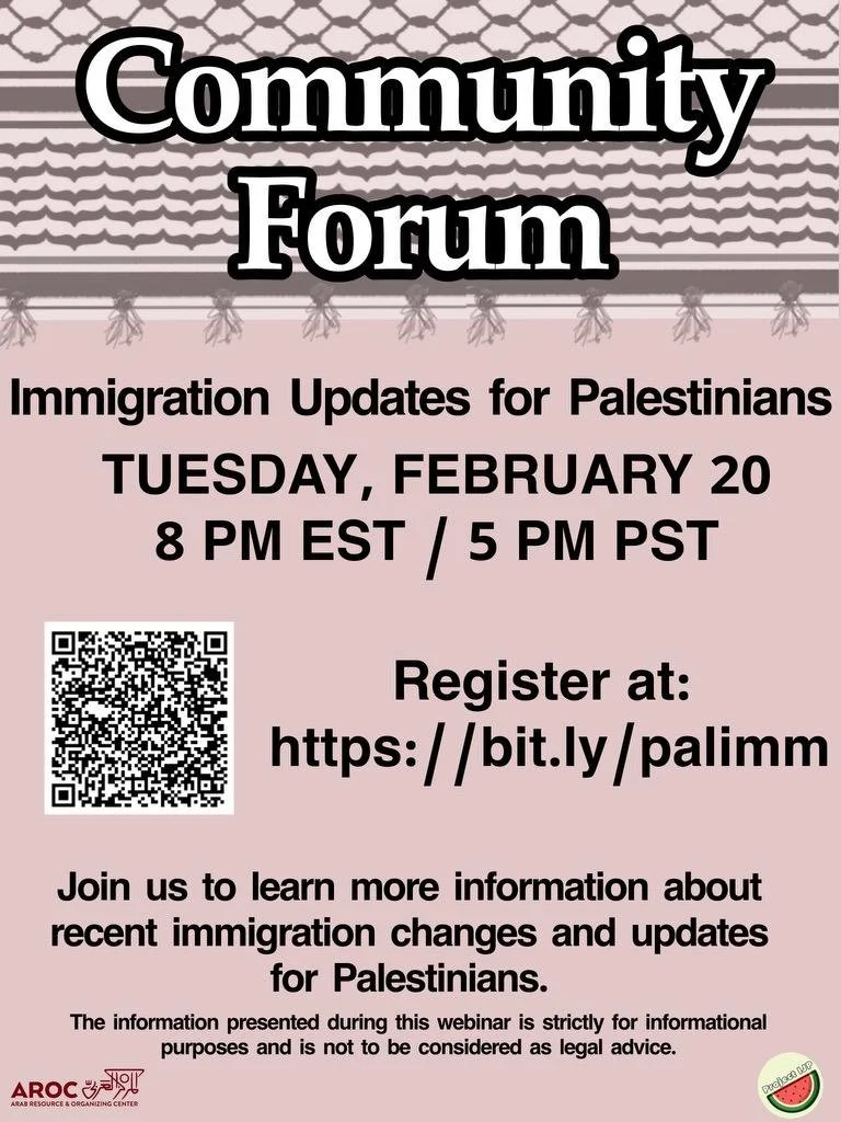 Community Forum: Immigration Updates for Palestinians