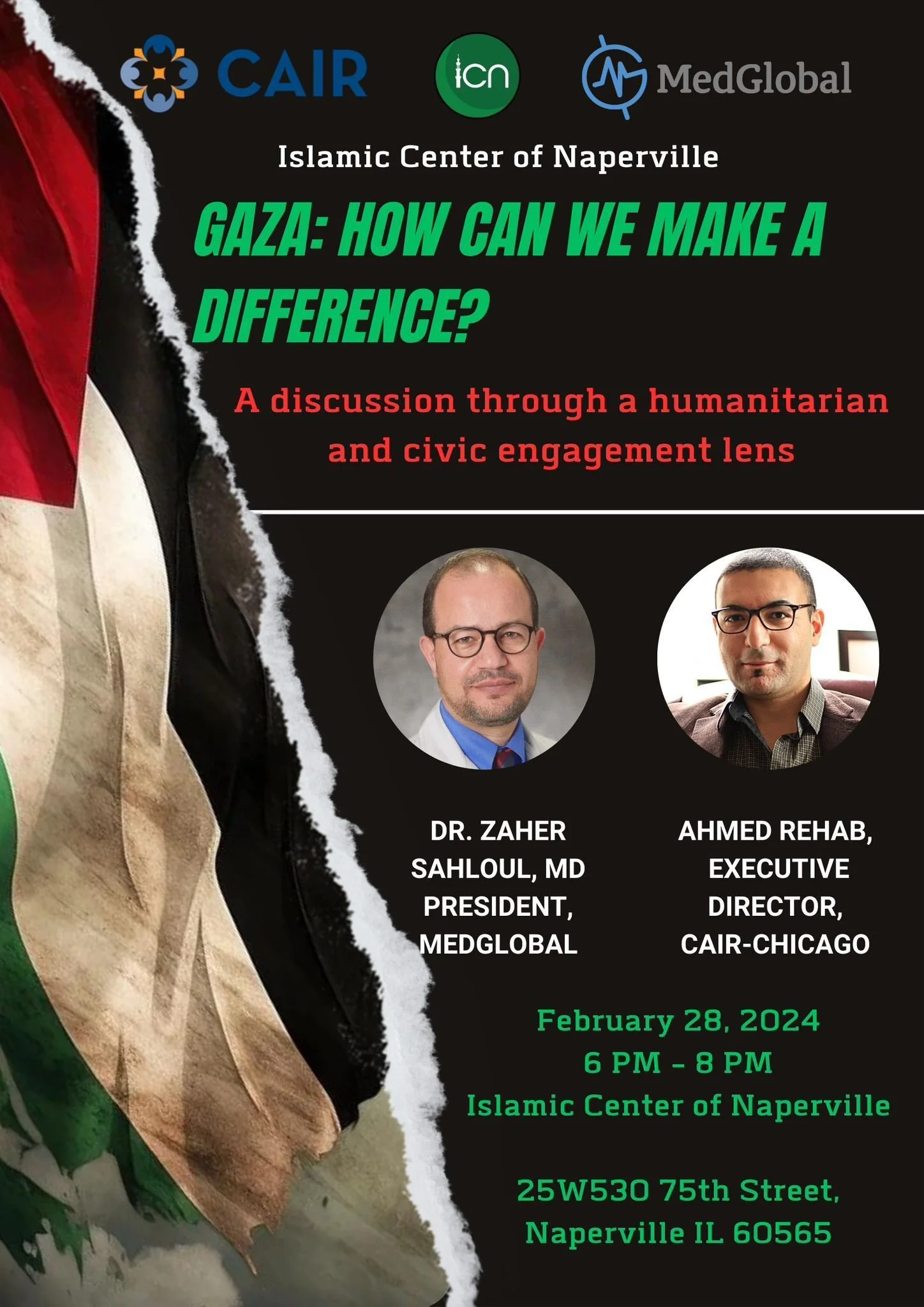 Islamic Center of Naperville - Gaza: How Can We Make a Difference?