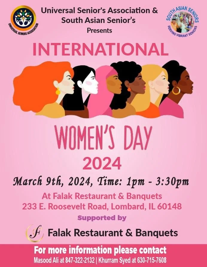 Universal Senior's Association &amp; South Asian Senior's Presents International Women's Day