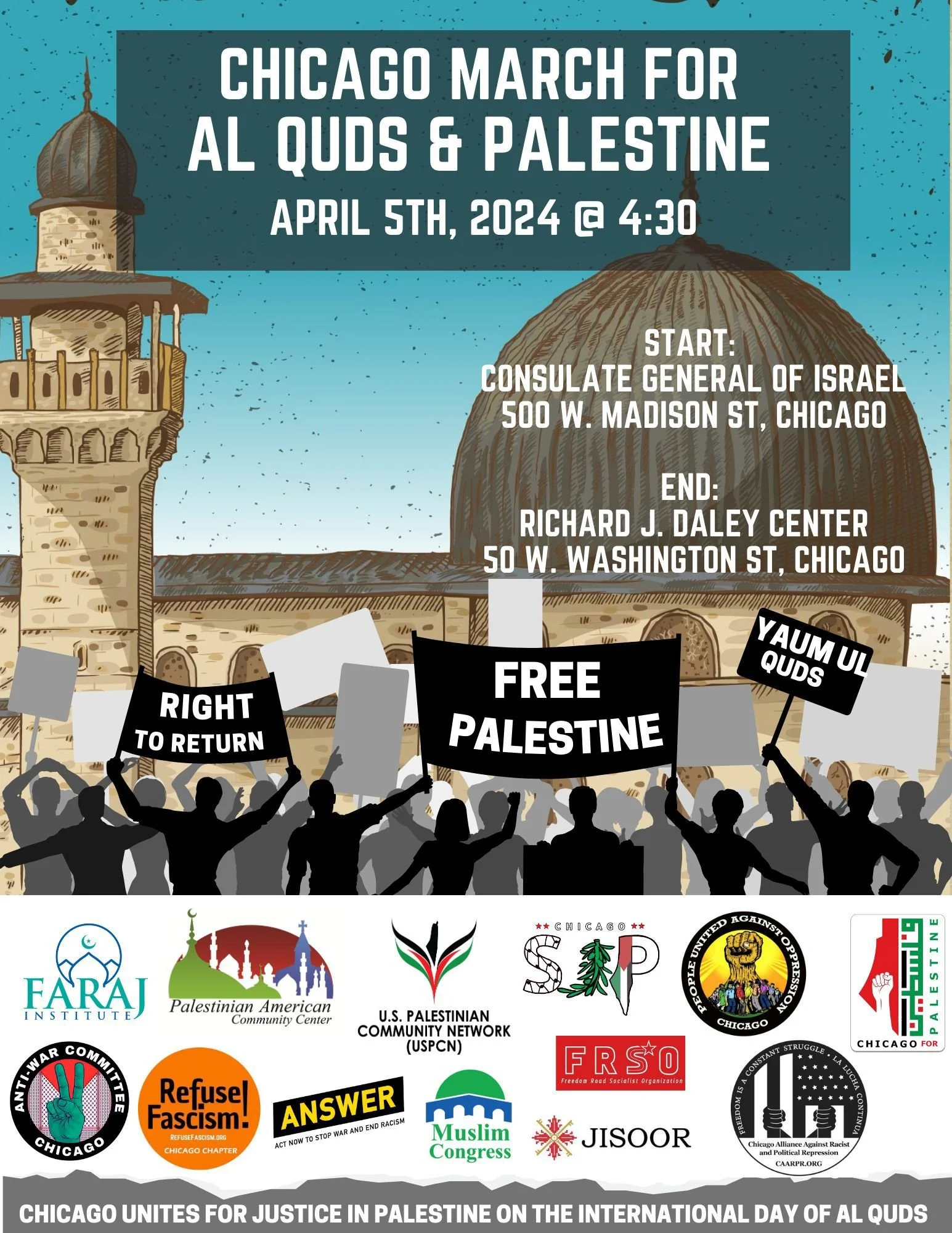 Chicago March for Al Quds and Palestine