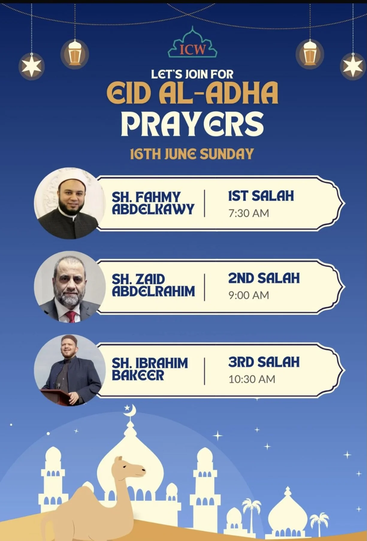 ICW Eid al-Adha Prayers