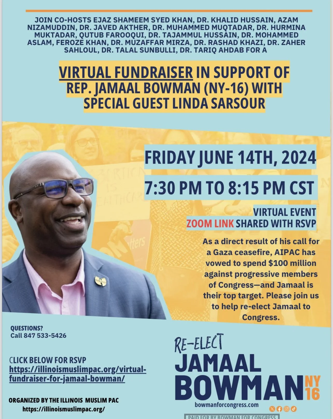 Virtual Fundraiser in Support of Rep. Jamaal Bowman