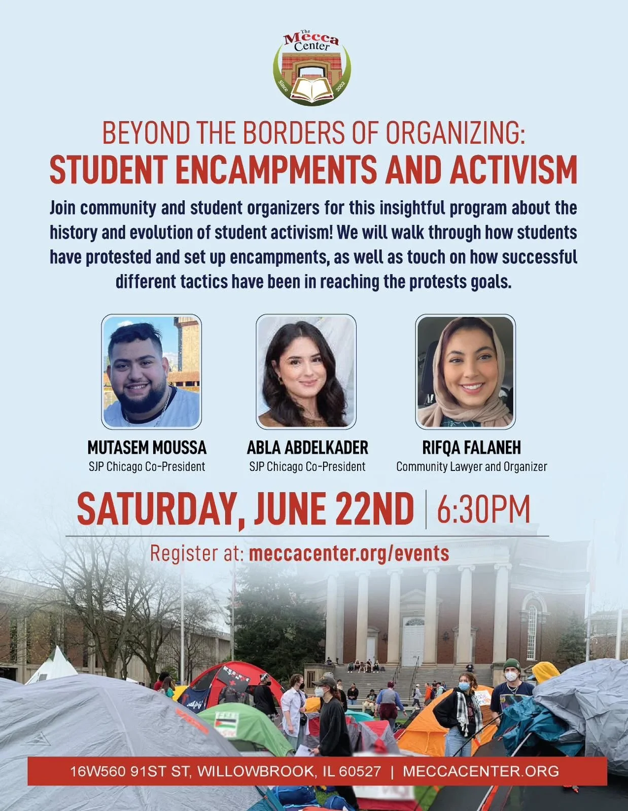 Mecca Center: Beyond the Borders of Organizing: Student Encampments and Activism